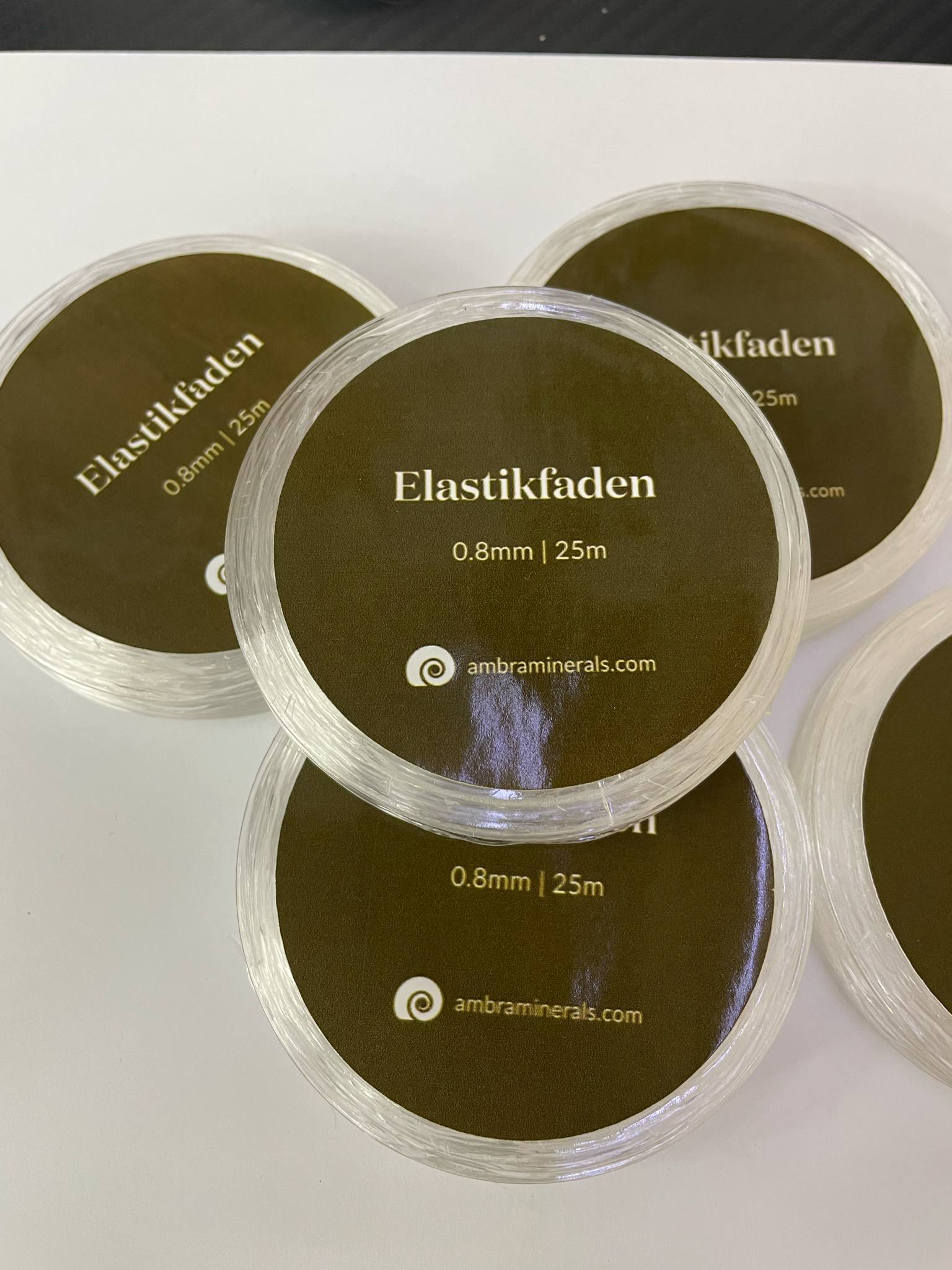 Fil élastique pour bracelets 25m 0.8mm AMBRA