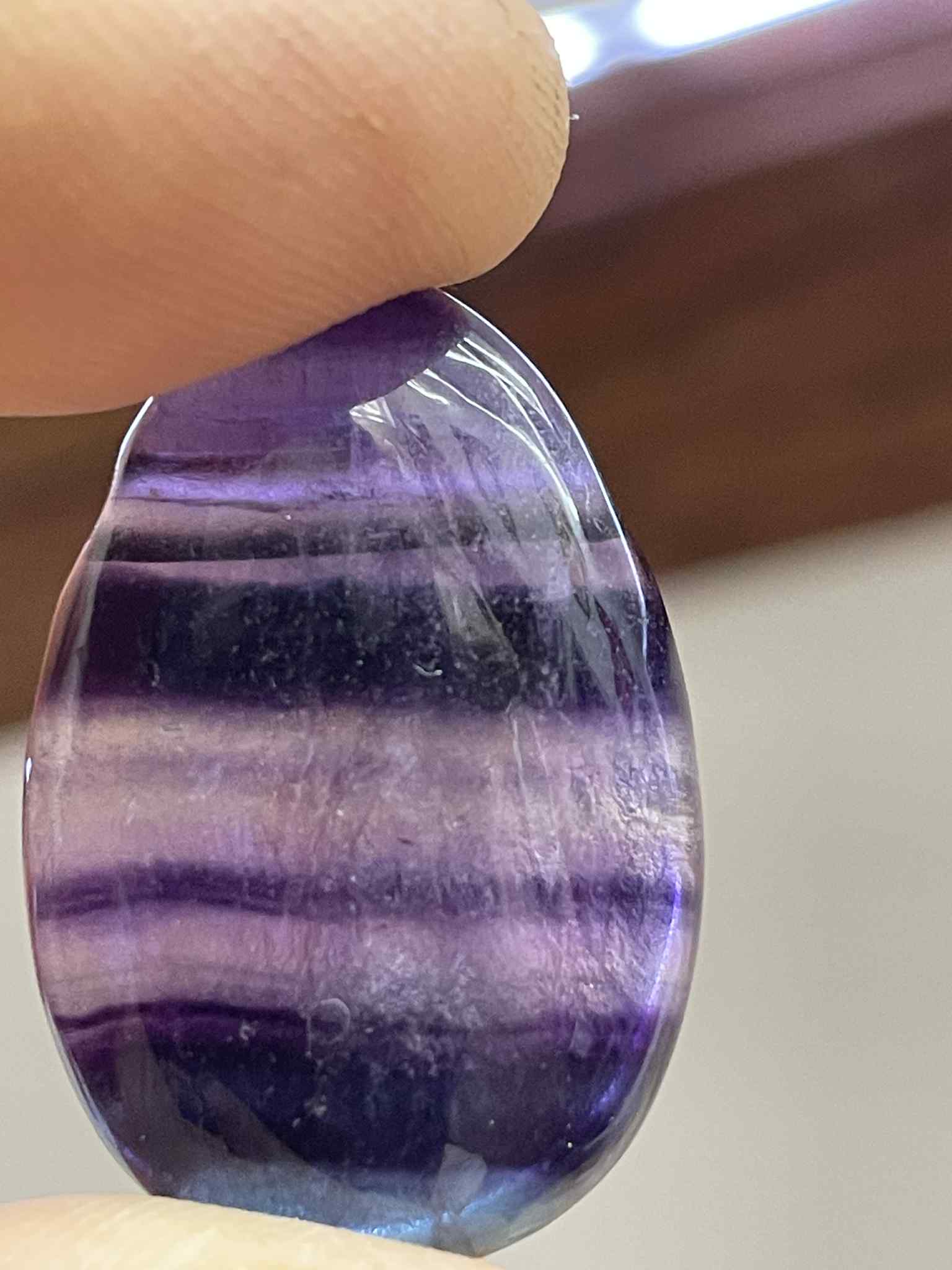 Fluorit Trommelstein gelocht Anhänger TOP