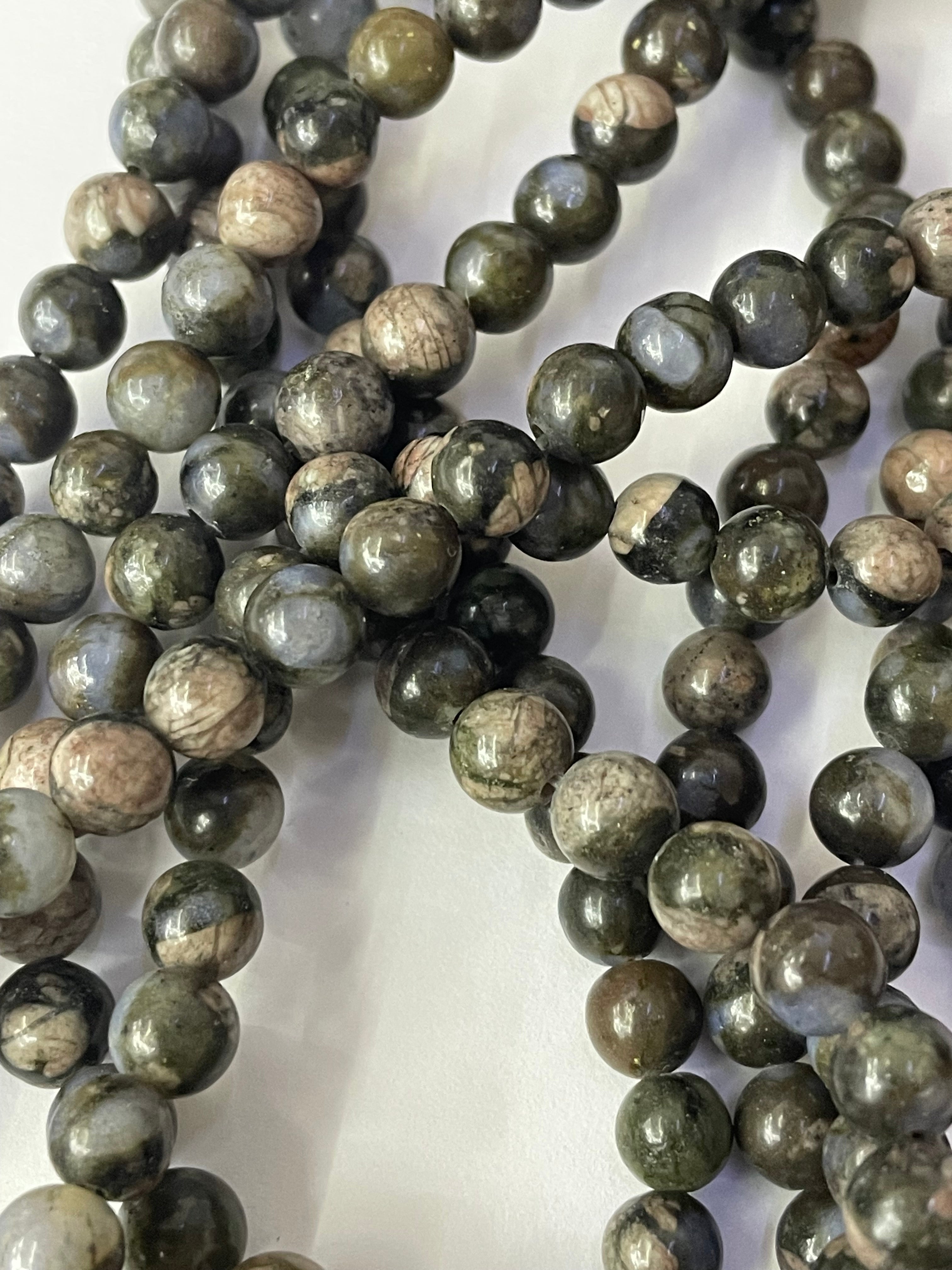 Fil de perles Glaucophane 6 mm