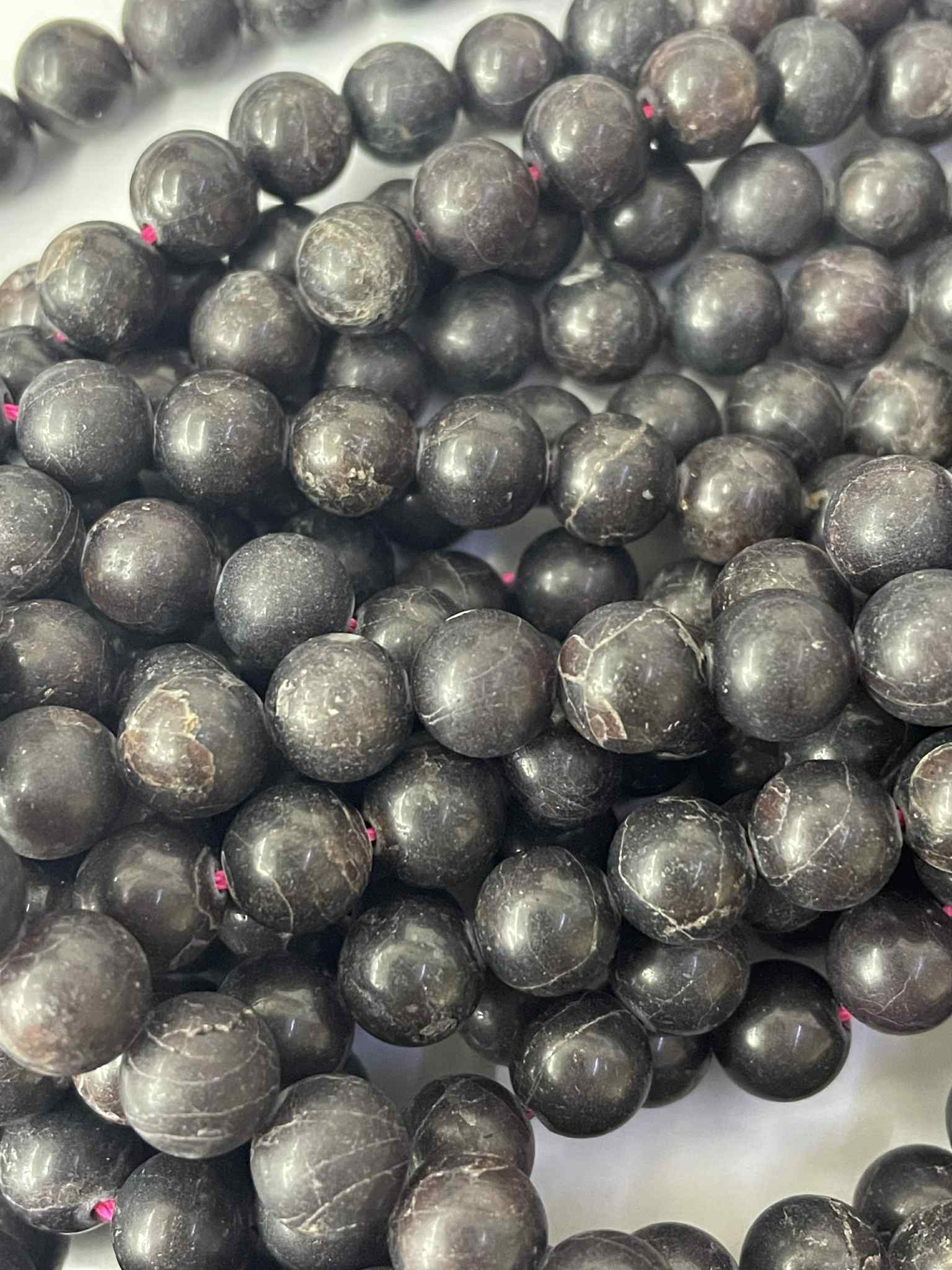 Granat 8mm Kugelstrang matt