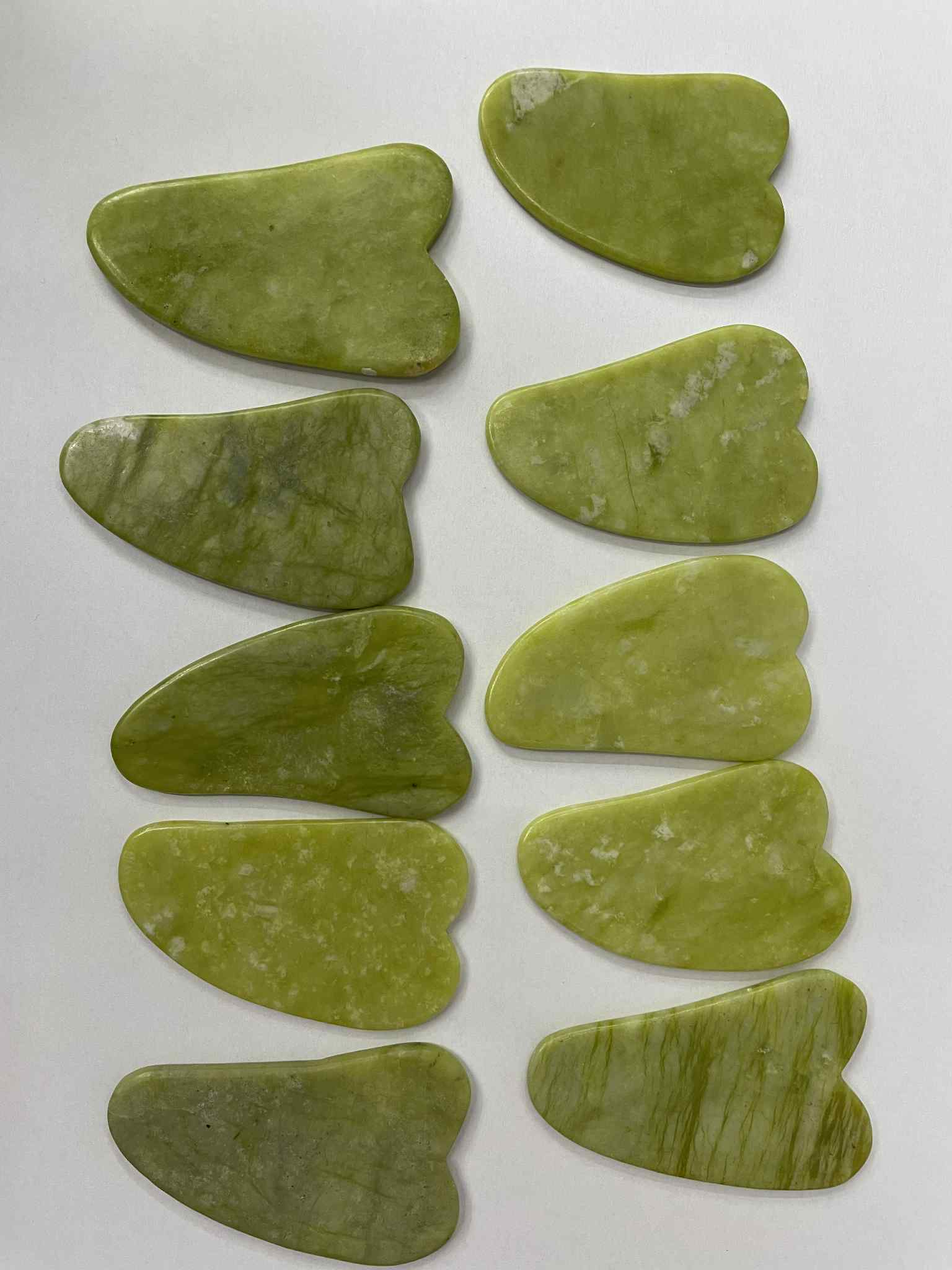 Gua - Sha Jade Nephrit Hell ca. 60mm