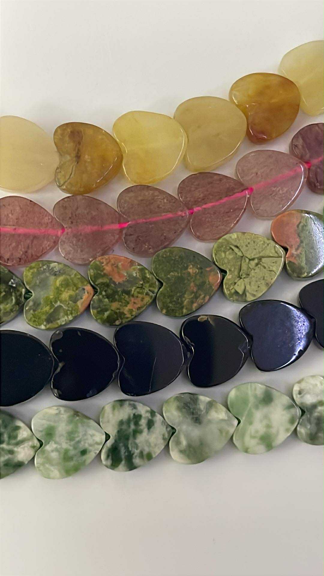 Strangset Herzen ca. 8mm 5 Stränge gemischt Set 16