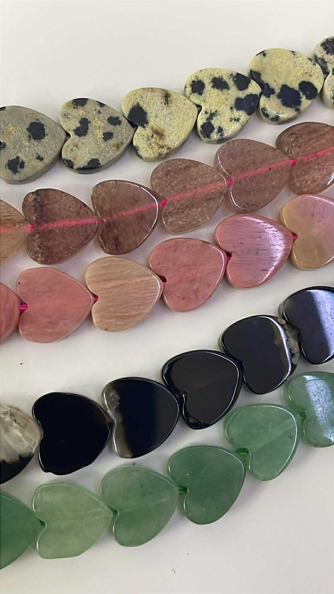 Strangset Herzen ca. 8mm 5 Stränge gemischt Set 18