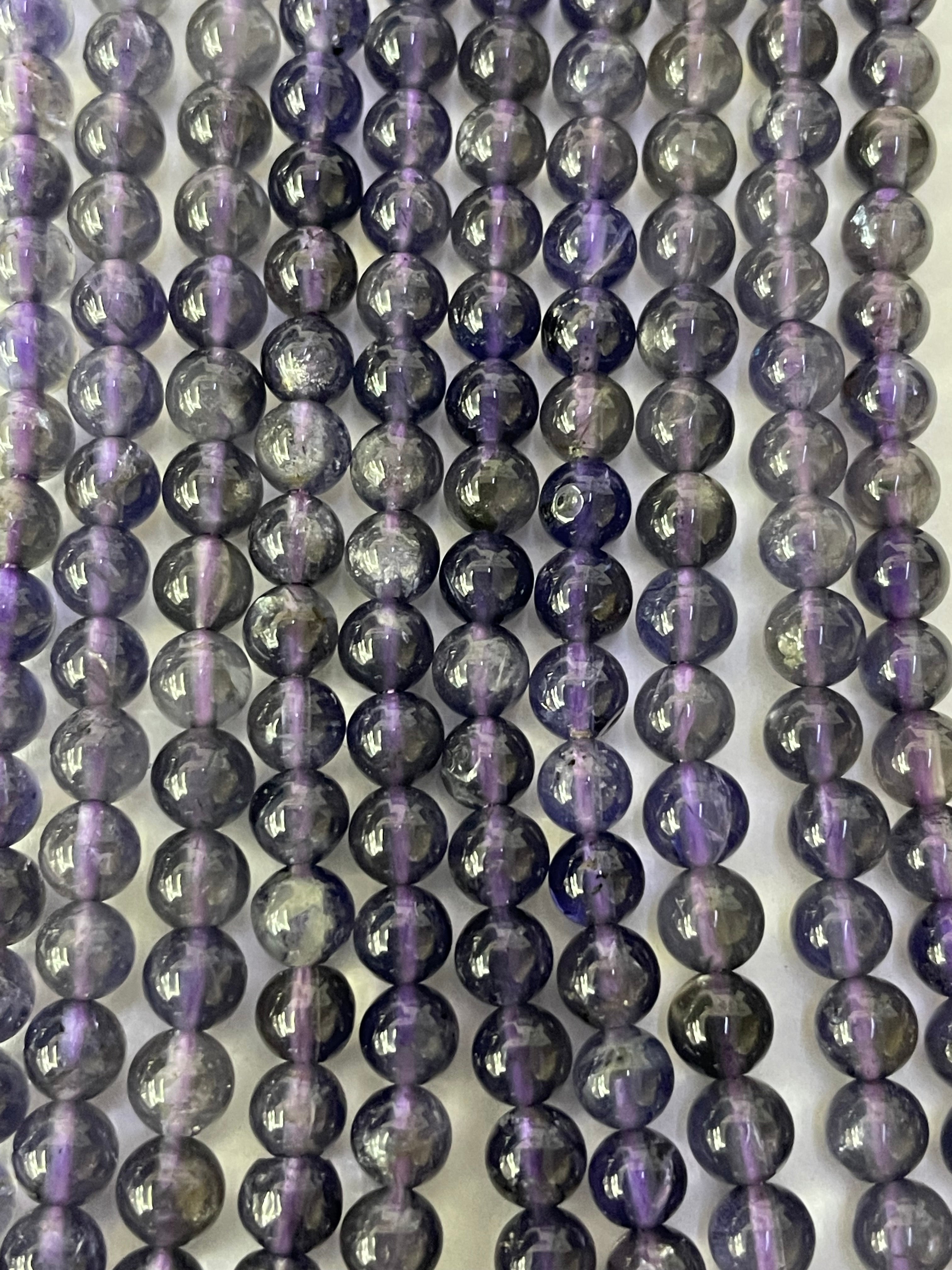 Fil de perles d'iolite 4 mm