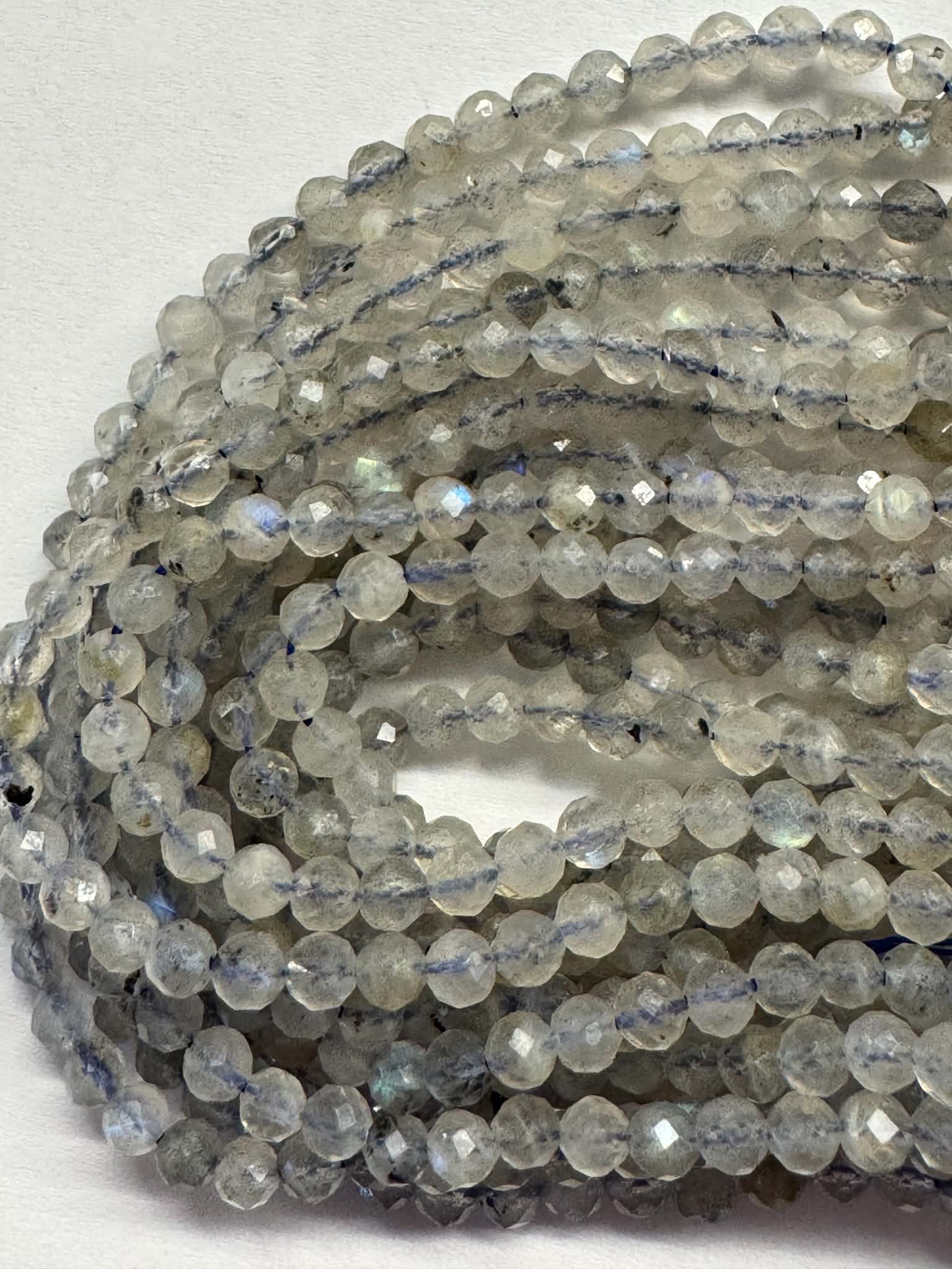 Labradorite facettée 4 mm, offre spéciale