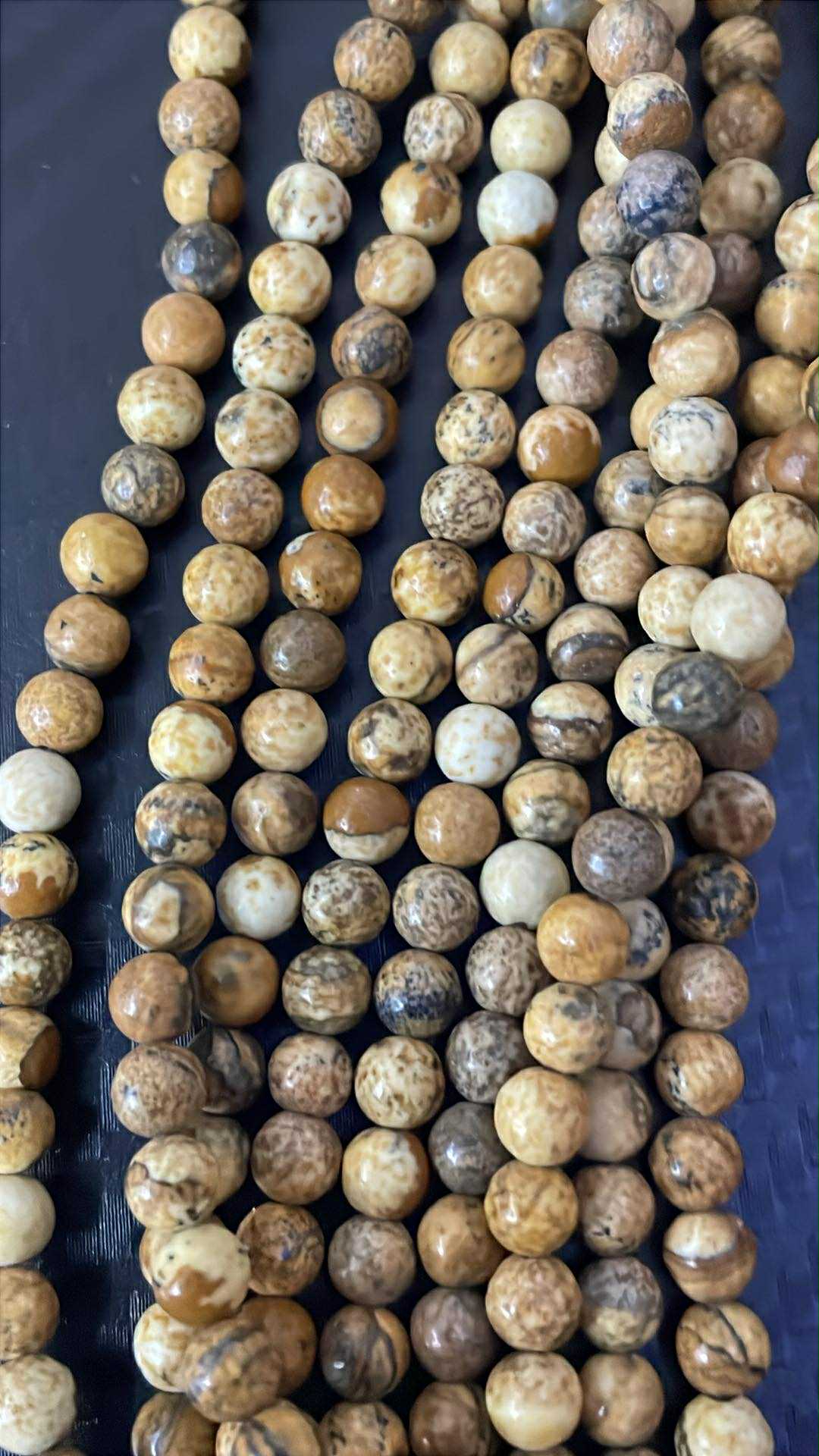 Landschaftsjaspis 12mm Kugelstrang