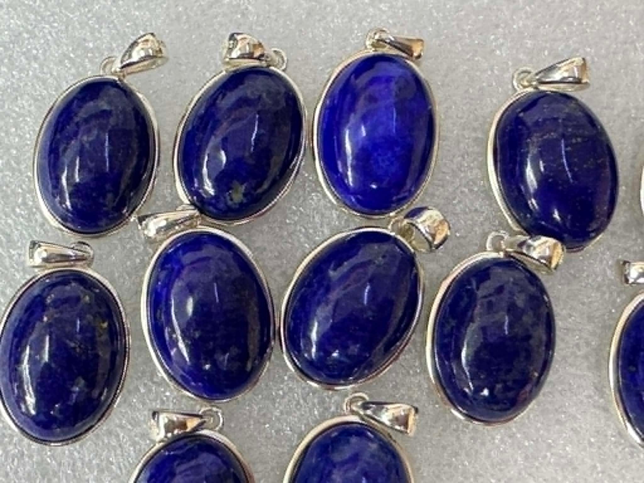 Pendentif en lapis-lazuli, argent 925