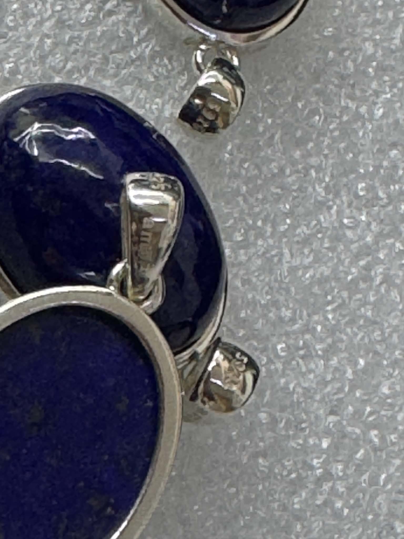 Pendentif en lapis-lazuli, argent 925