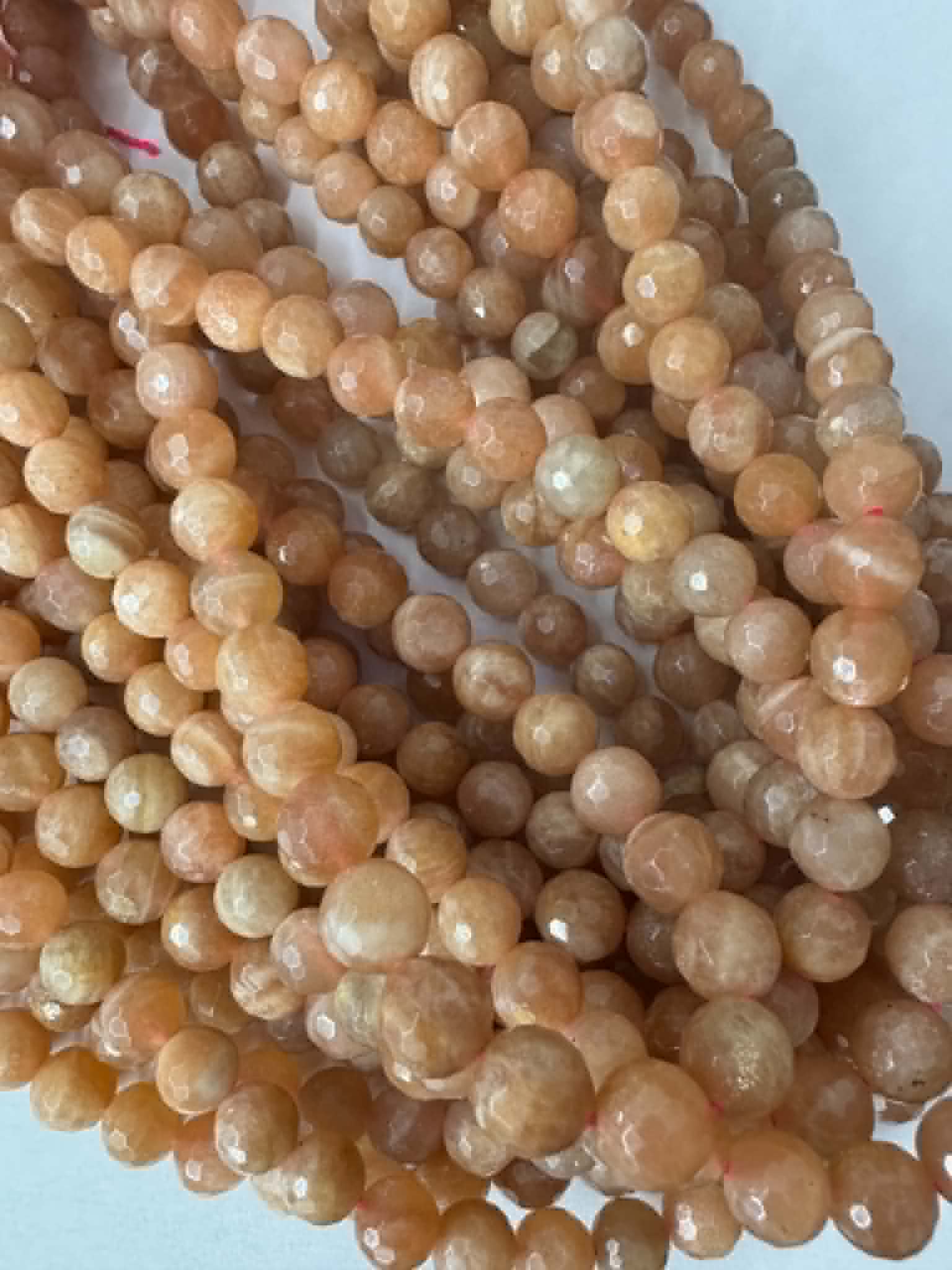 Mondstein rosa facettiert ca 8 mm