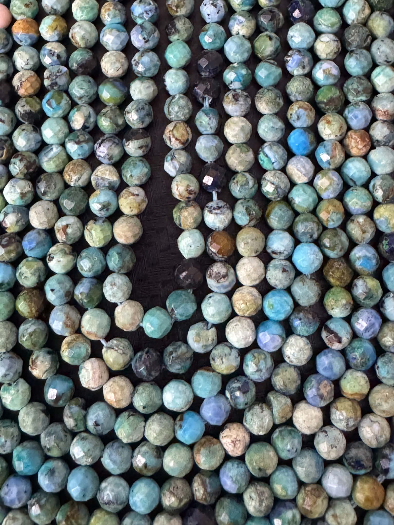 Opal blau facettiert 4 mm