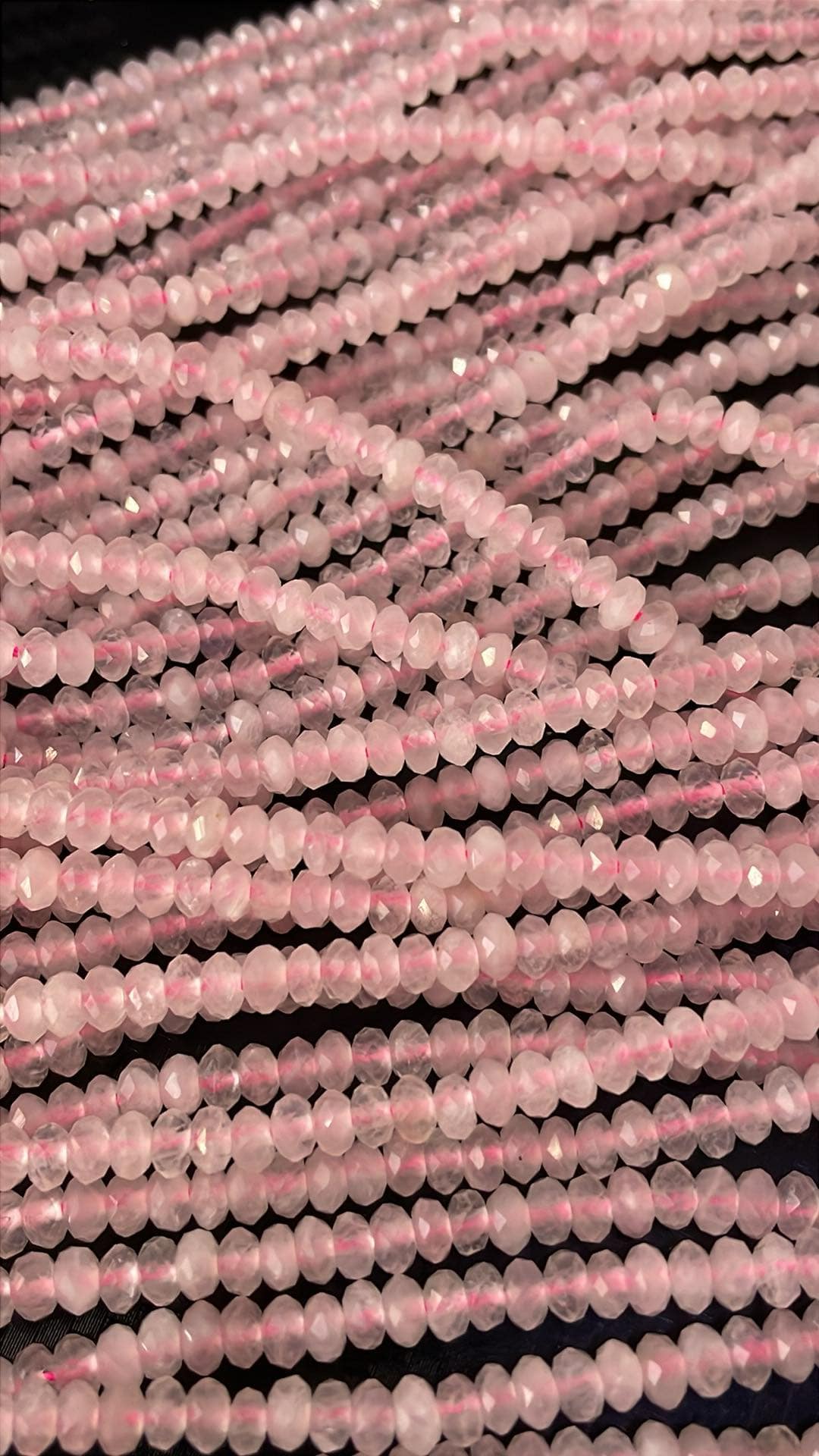 Quartz rose facetté 4 mm PLAT