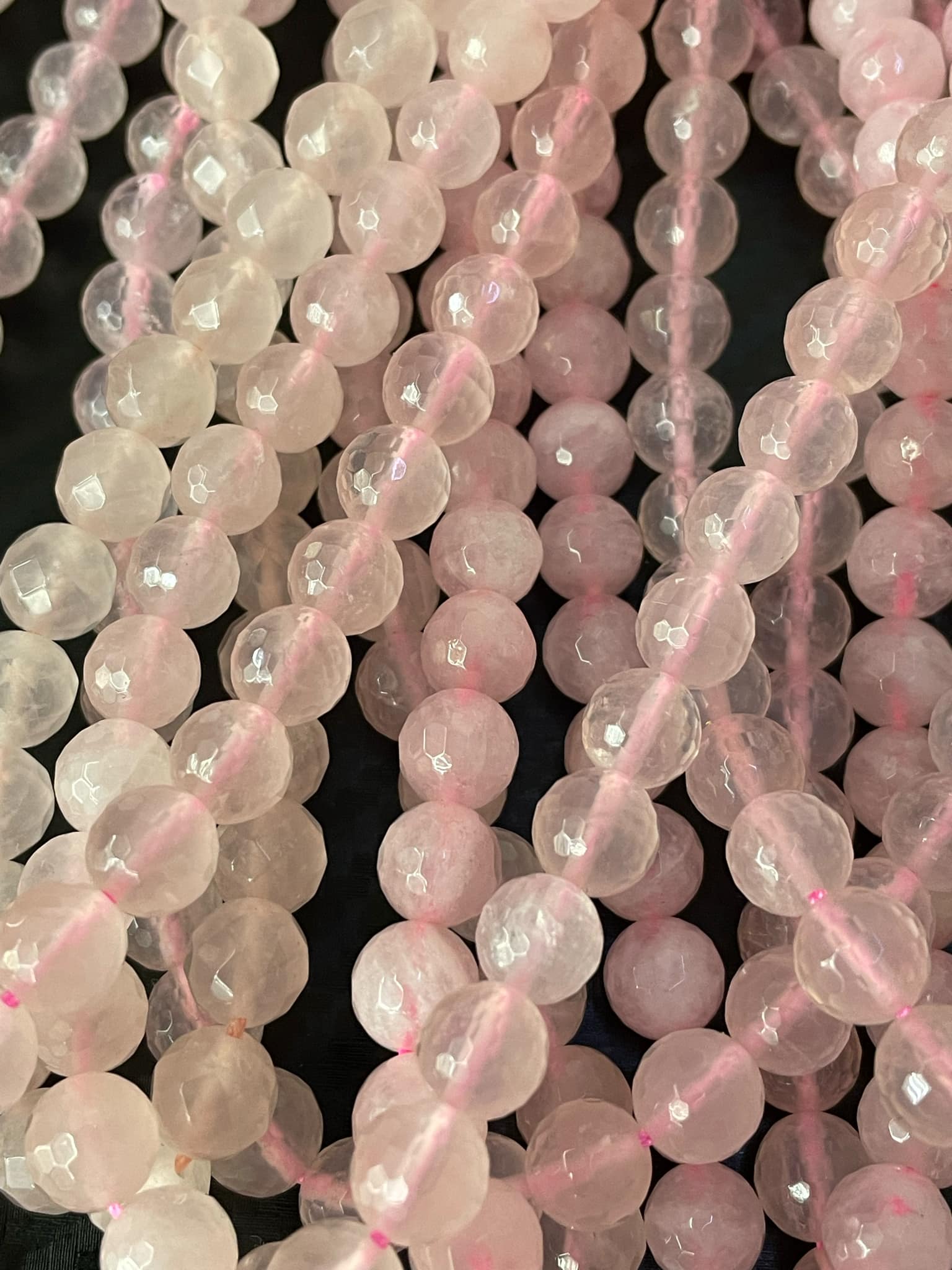 Quartz rose Brésil boule facettée 8 mm BRILLANT