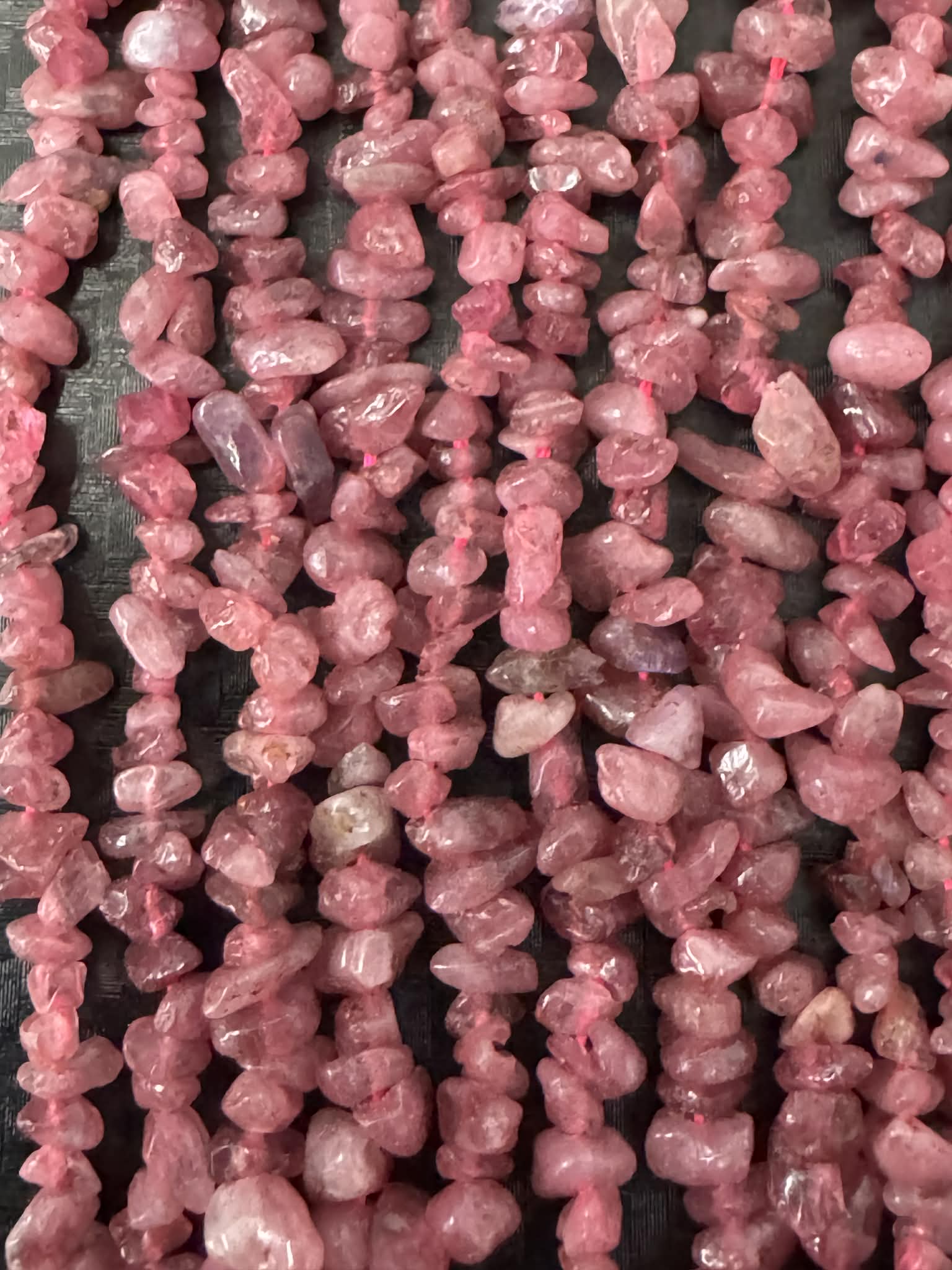 Turmalin Rot - Rubelit Splitterstrang ca 5mm