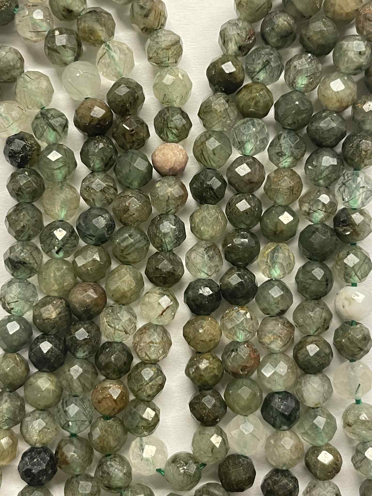 Rutilquarz grün 4mm facettiert AKTION