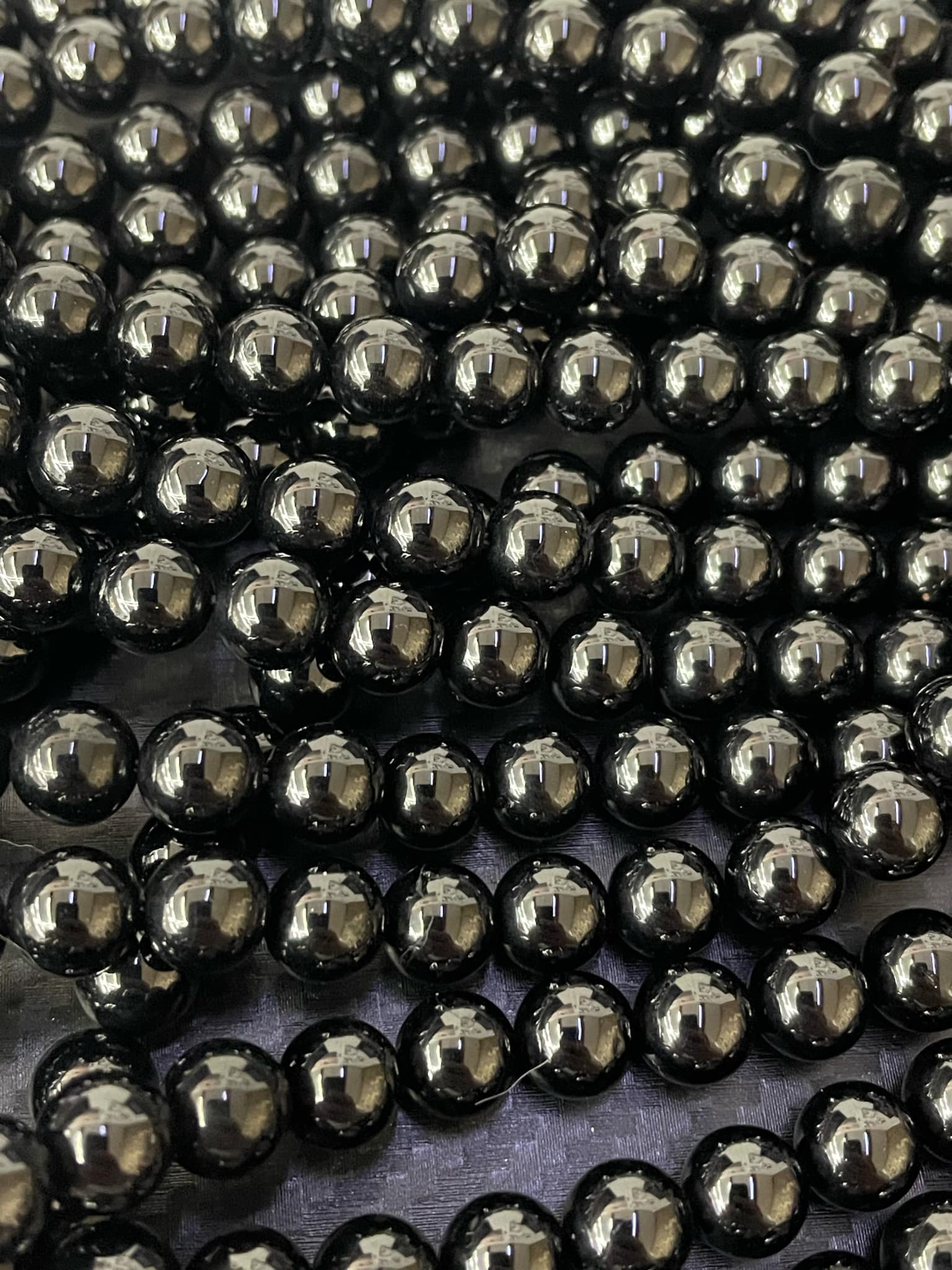 Boules de spinelle noires de 6 mm