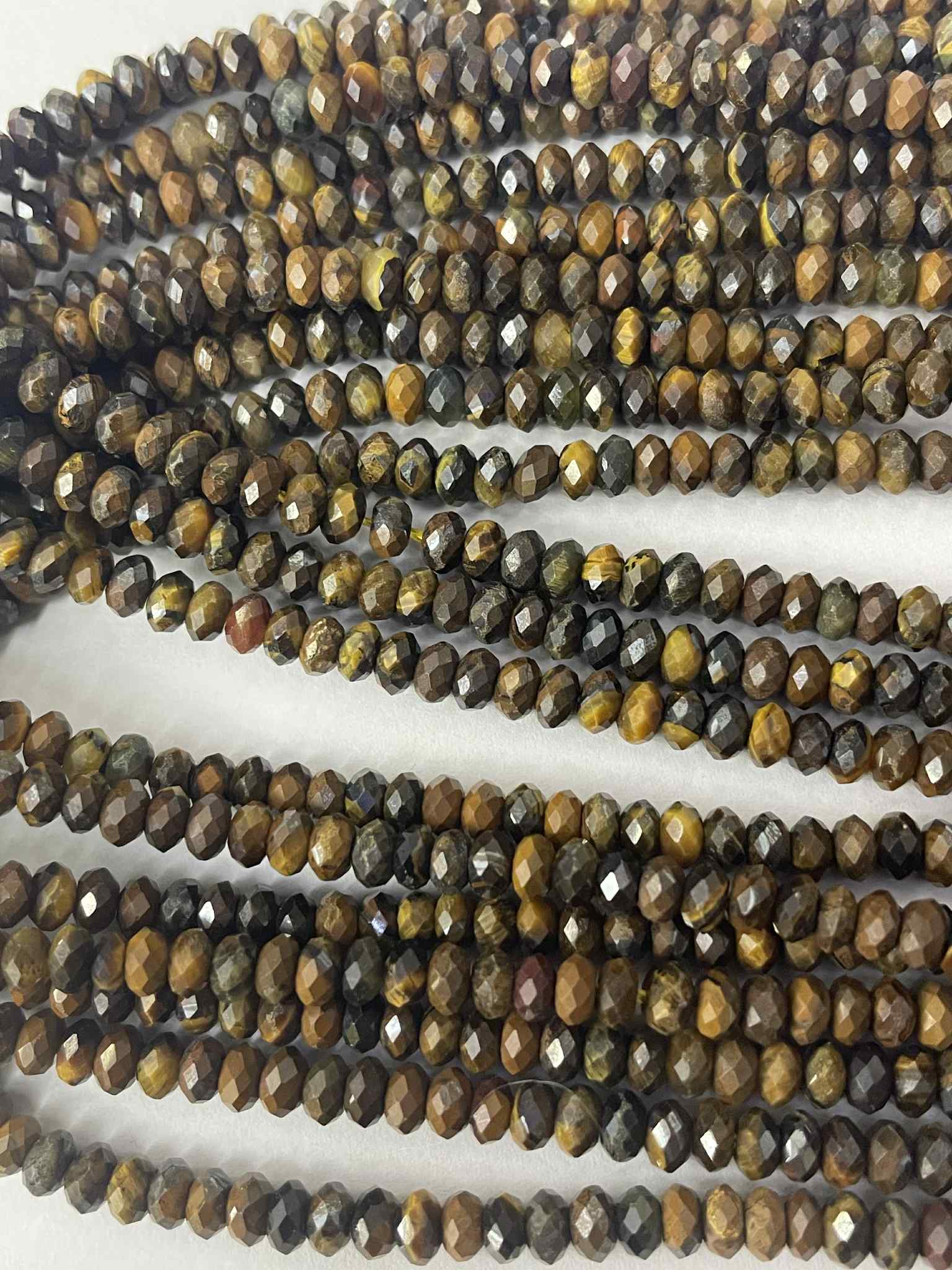 Tigerauge 4mm facettiert flach