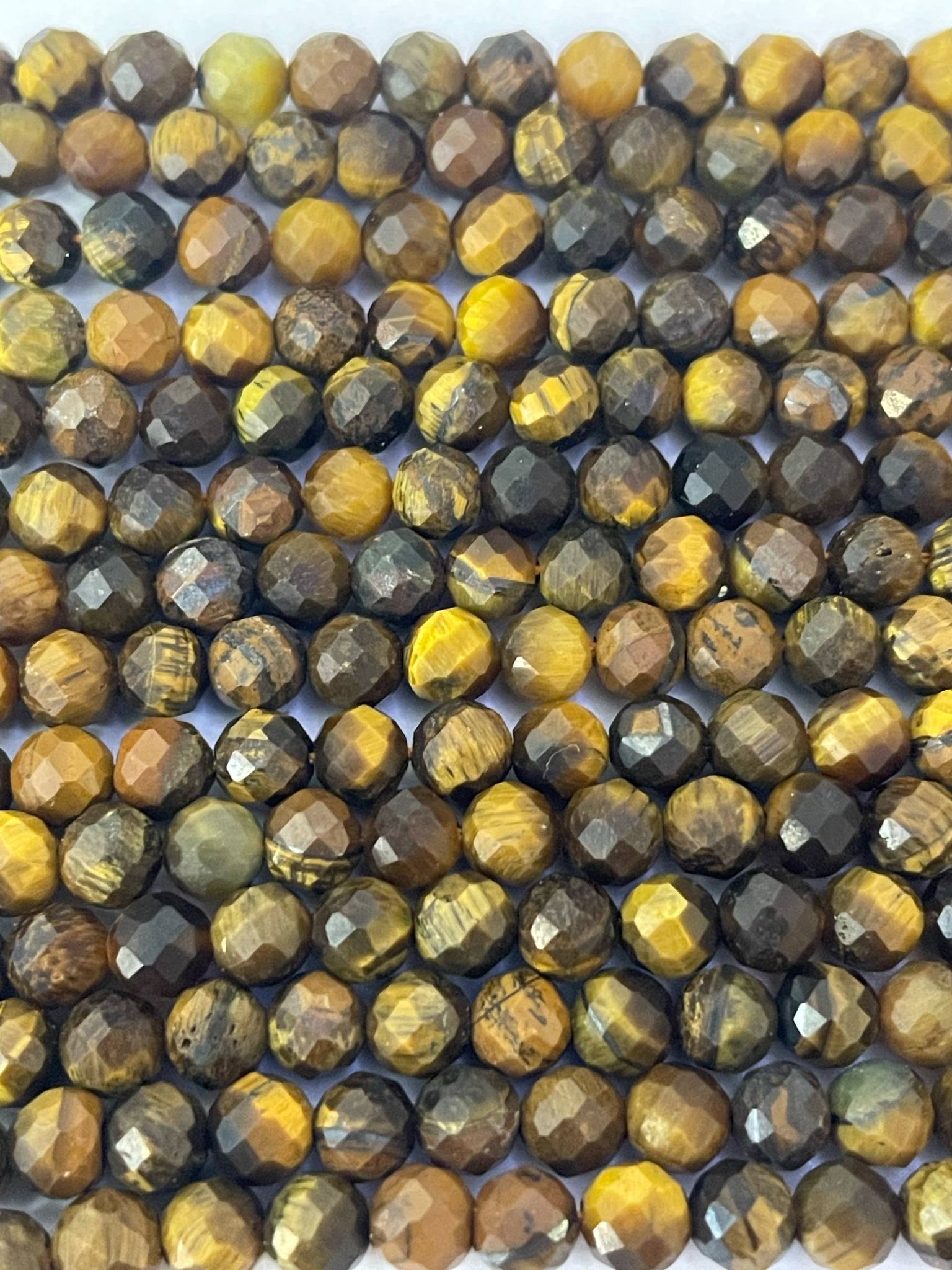 Tigerauge 3mm facettiert Strang