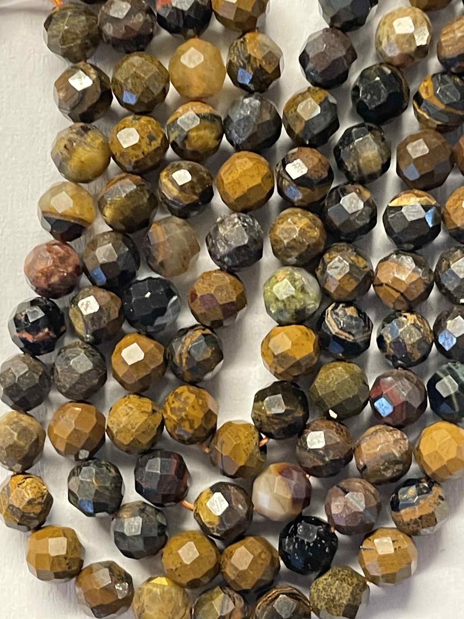 Tigerauge 4mm facettiert Natur AKTION