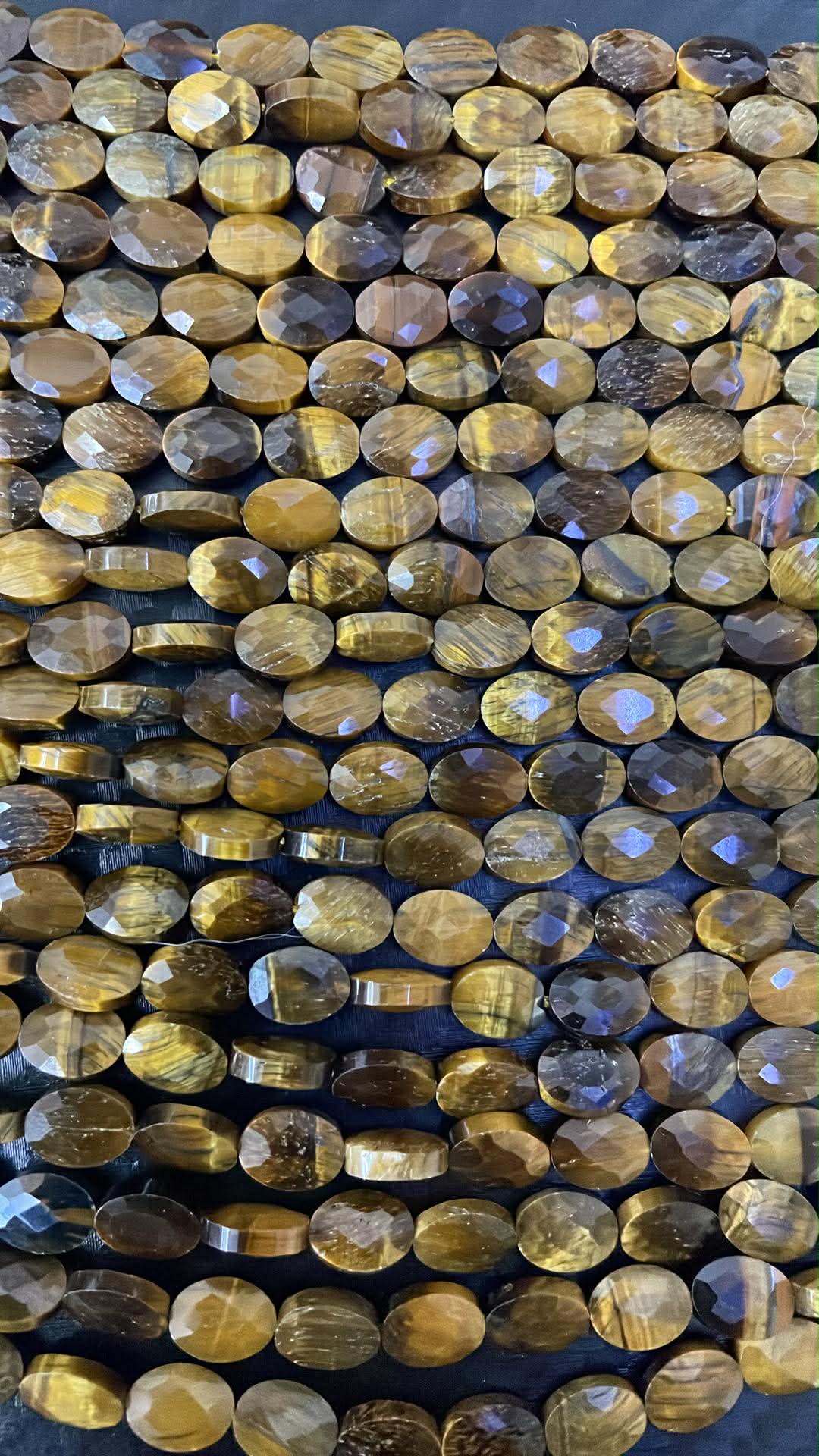 Tigerauge ca 8mm x 6mm facettiert