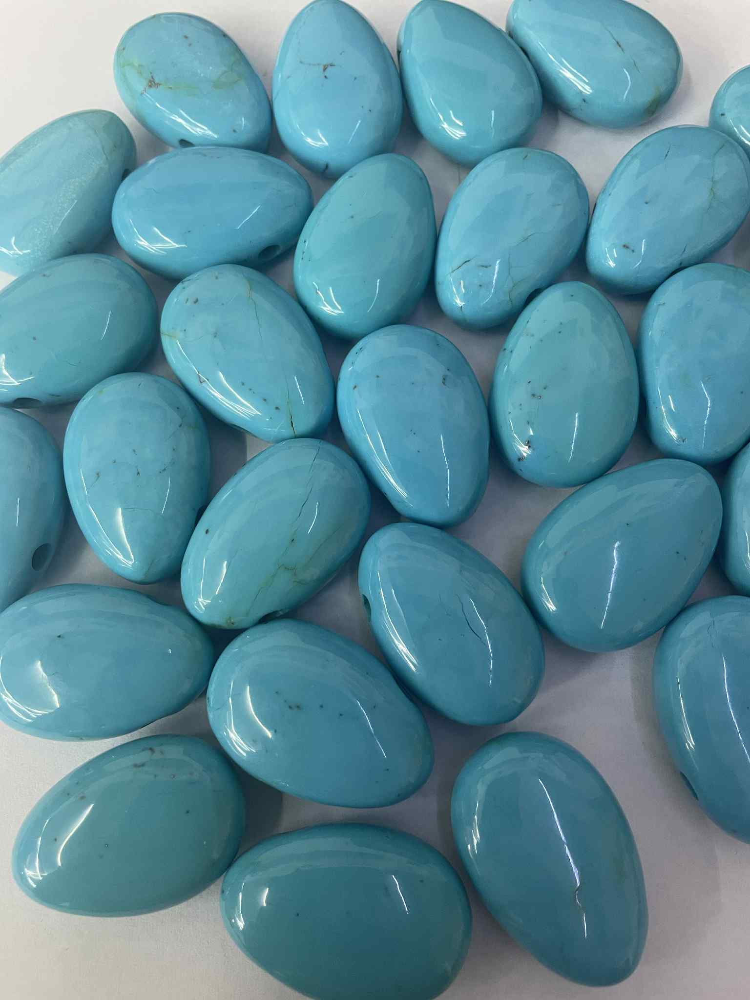 Türkis Trommelstein gelocht PERU