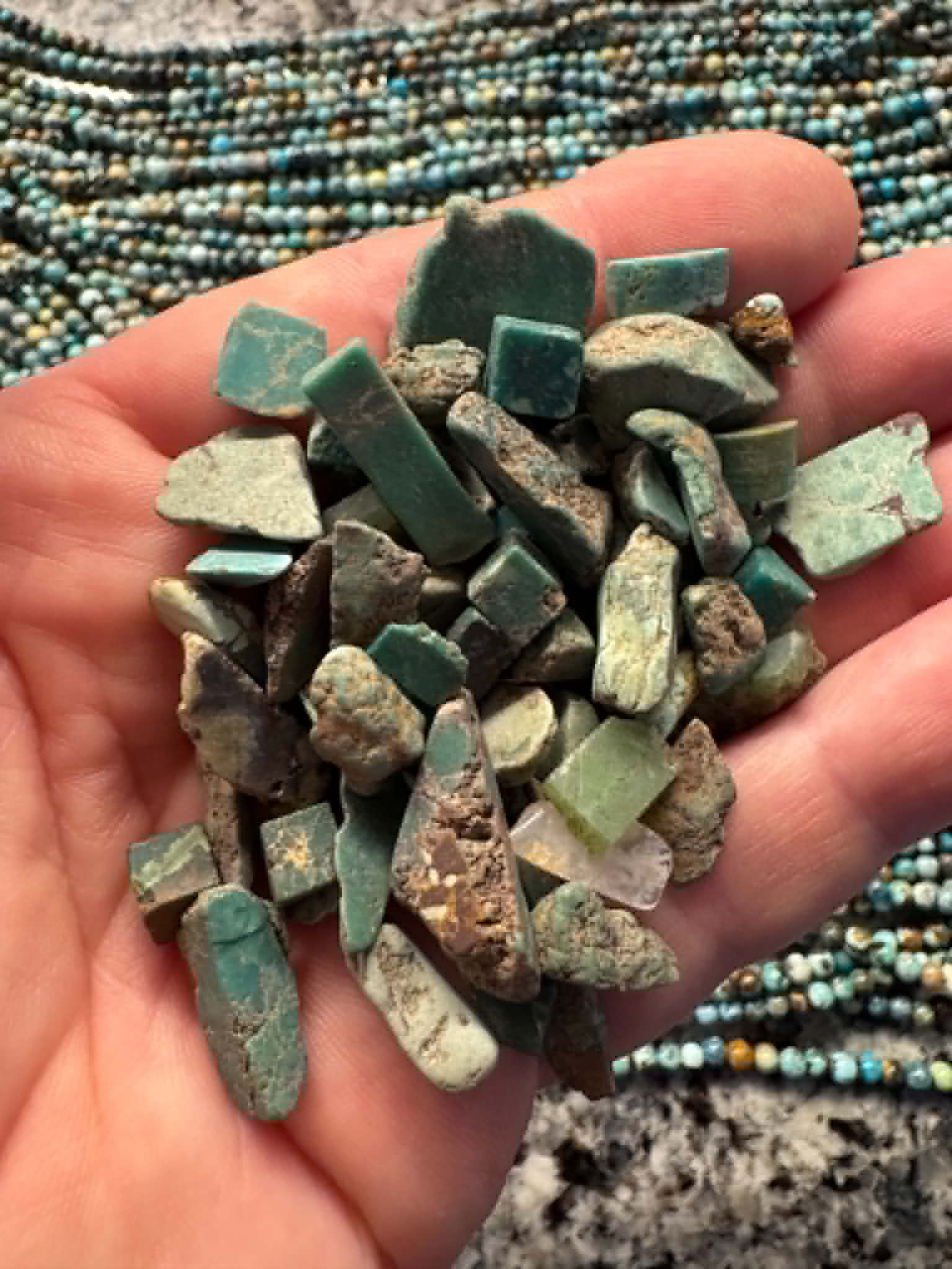 Turquoise des États-Unis naturelle, env. 4 mm