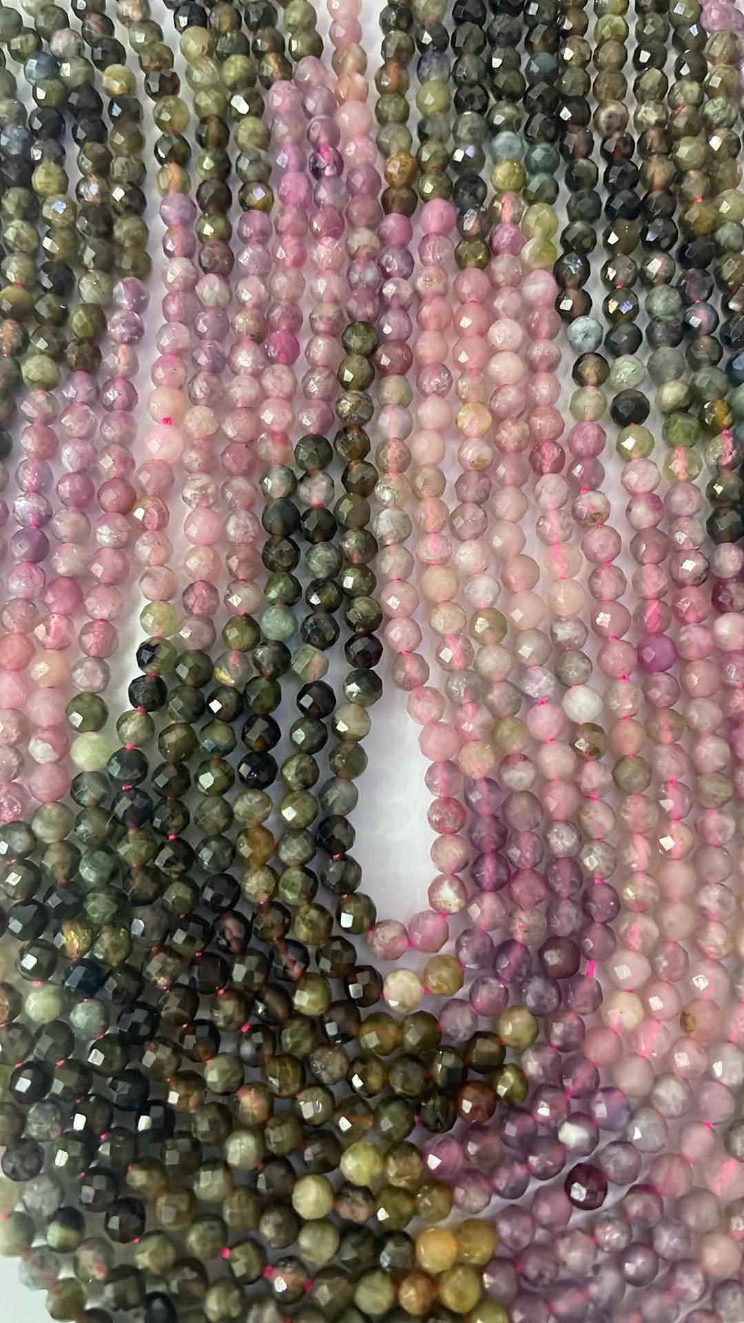 Turmalin farbig 3mm facettiert