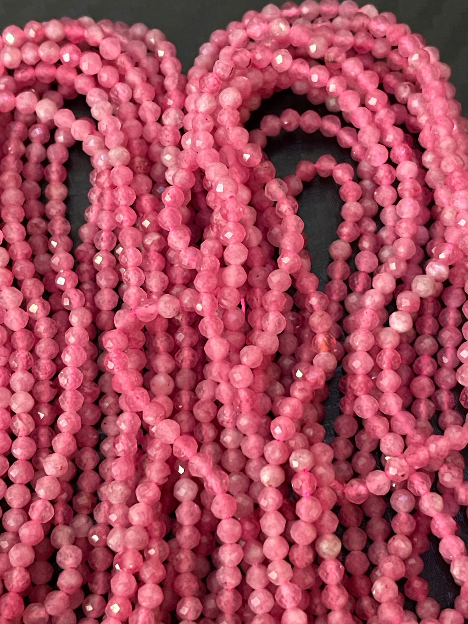 Tourmaline rose à facettes env. 2mm