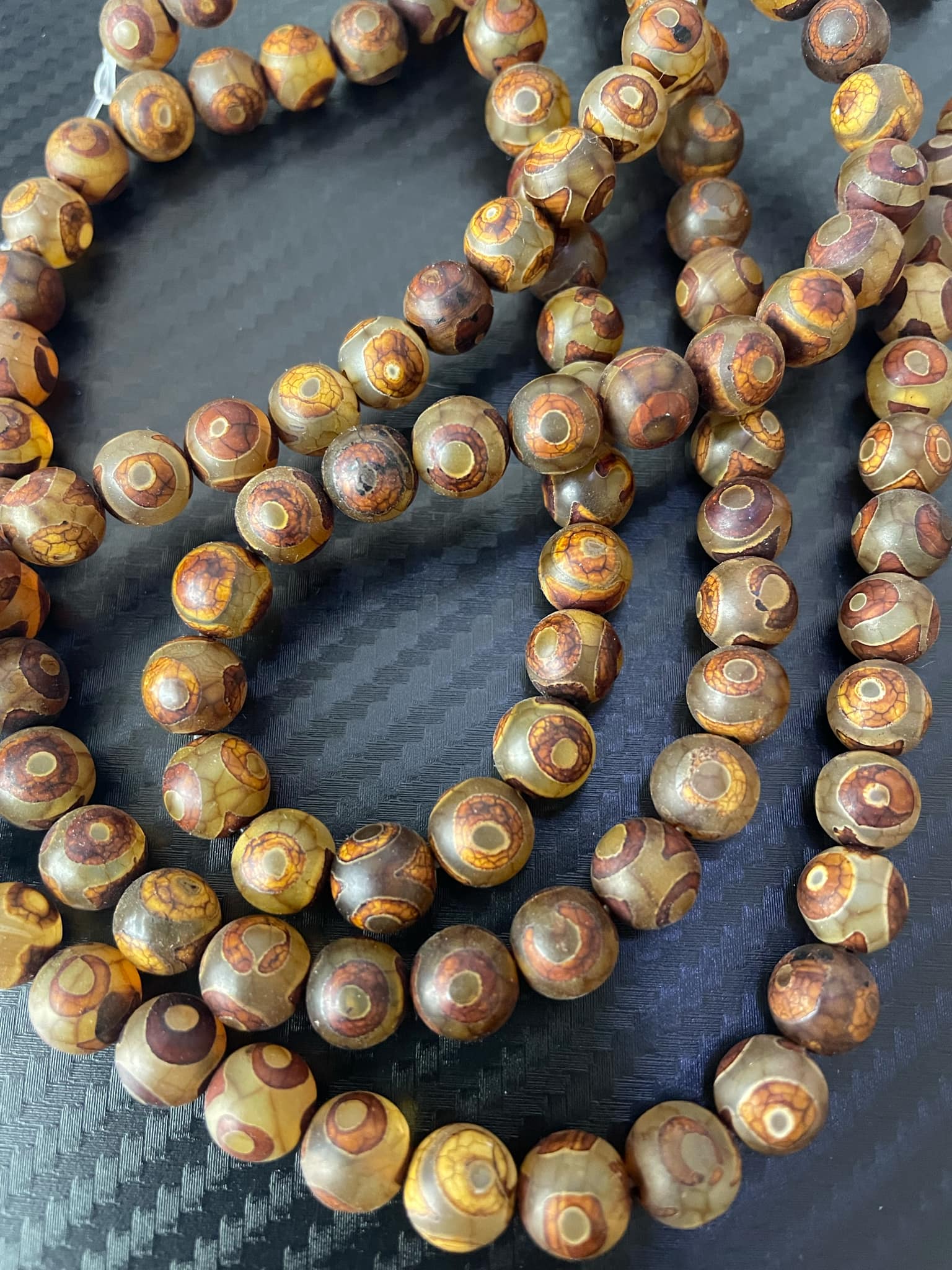 Agate Tzi 10 mm, production tibétaine