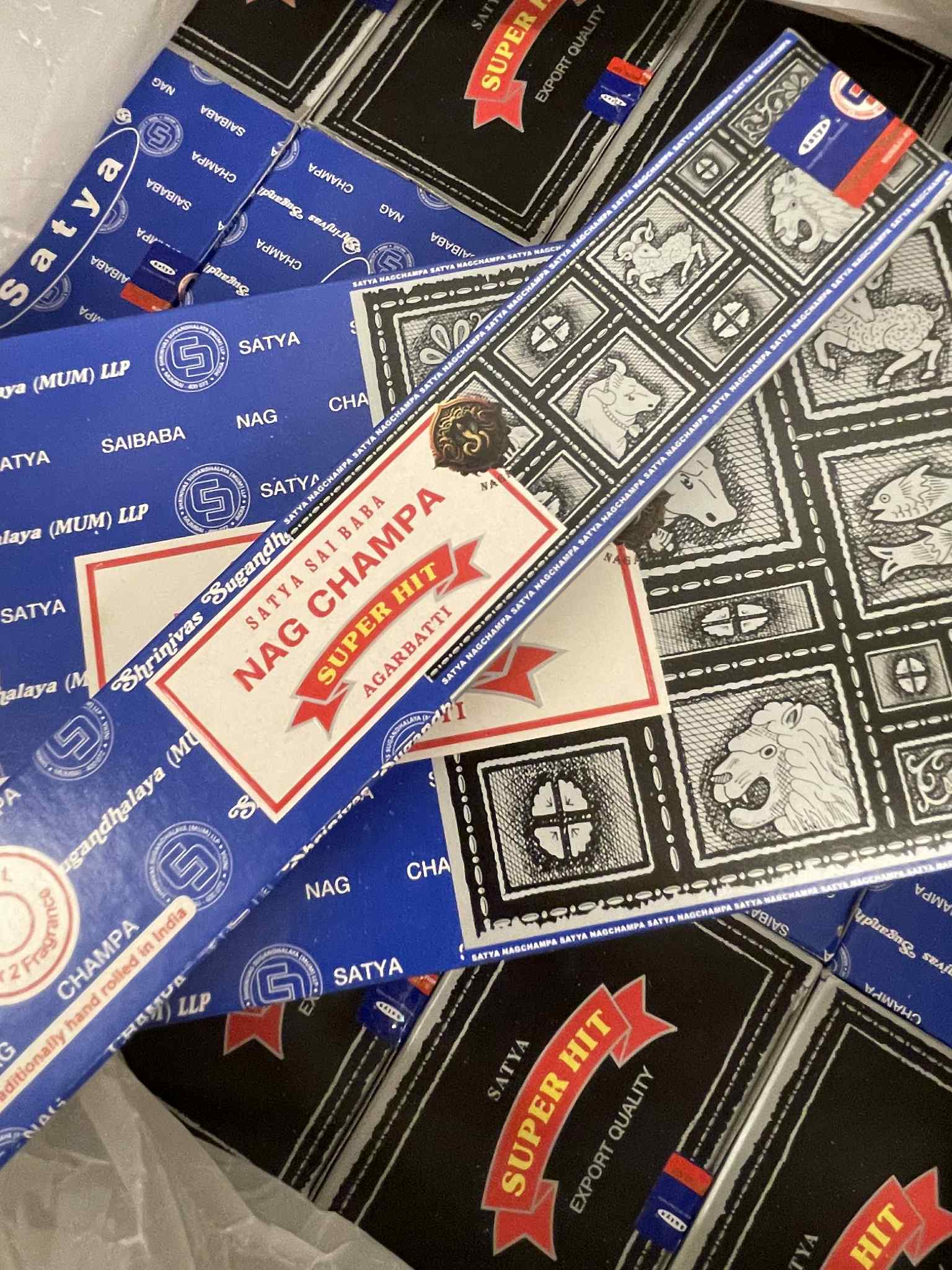 12 x 16g  Satya Sai Baba Nag Champa & Super Hit Combo