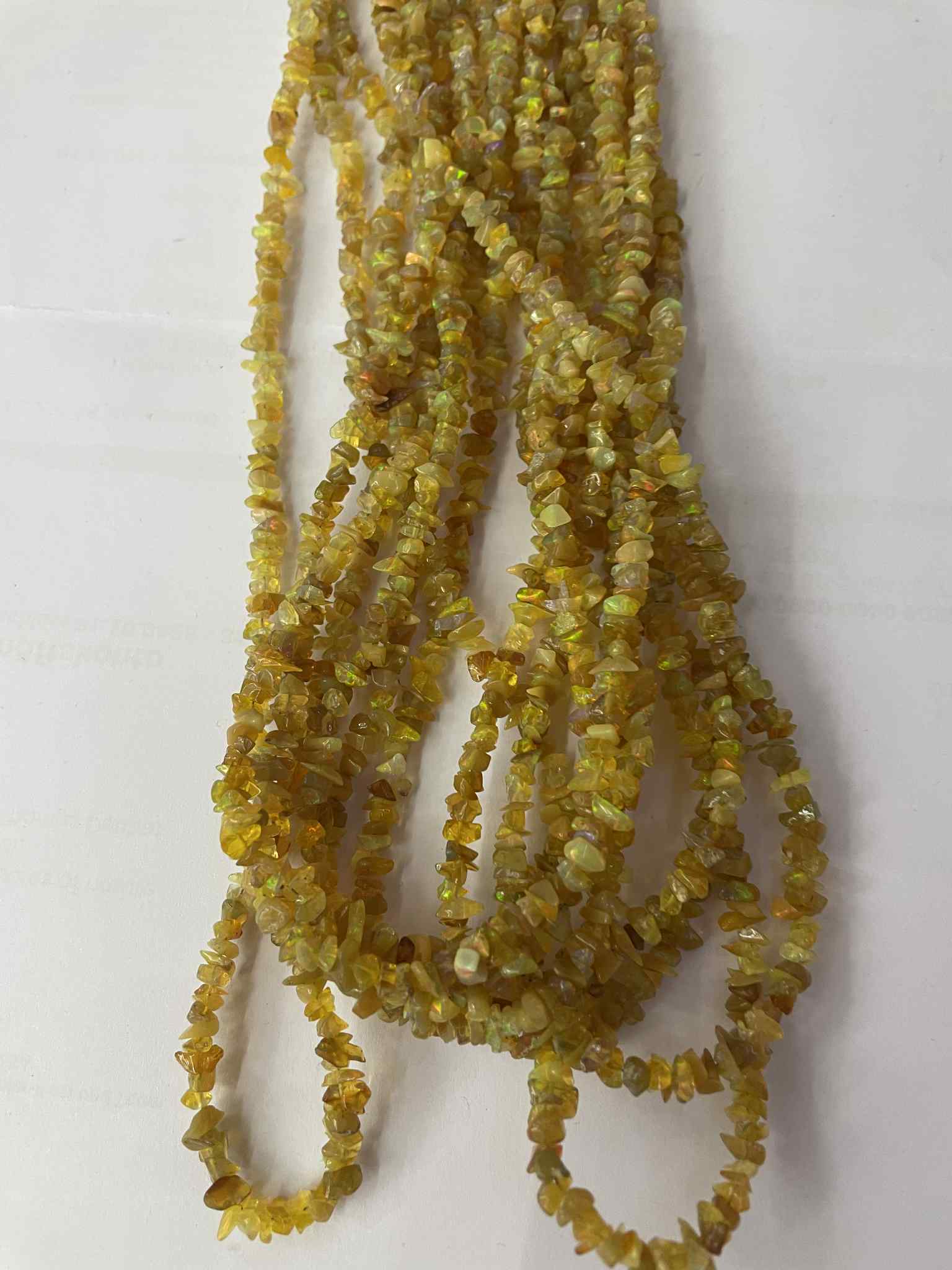 Opal Splitterstrang Honigfarben