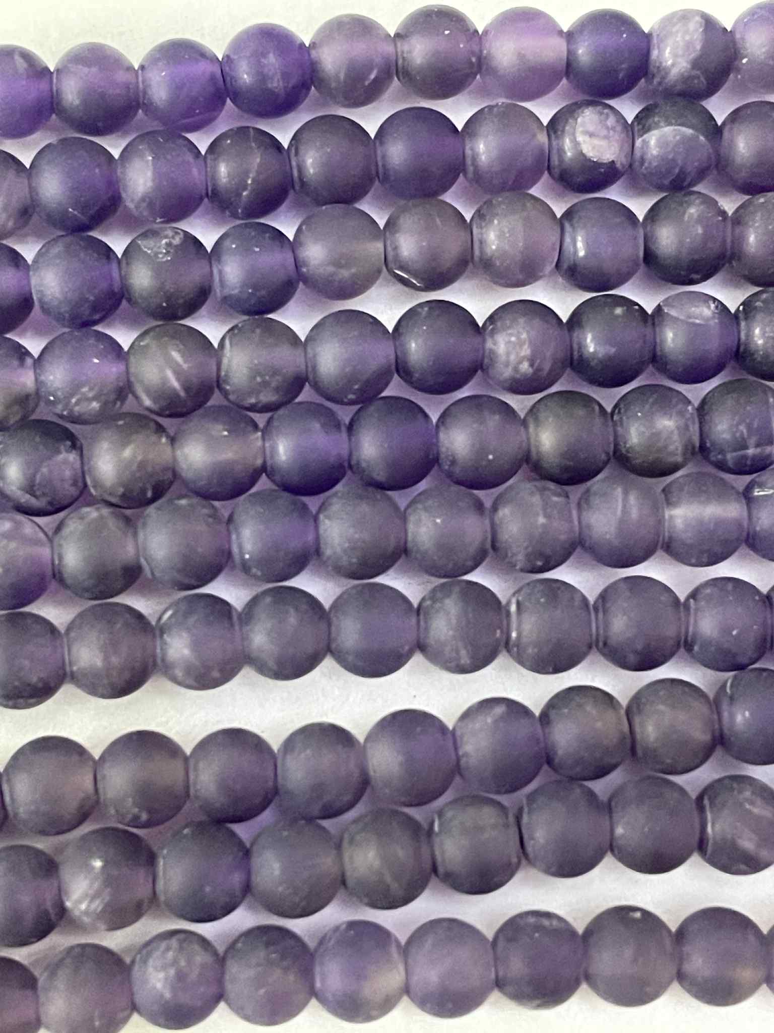 Améthyste 8 mm mat