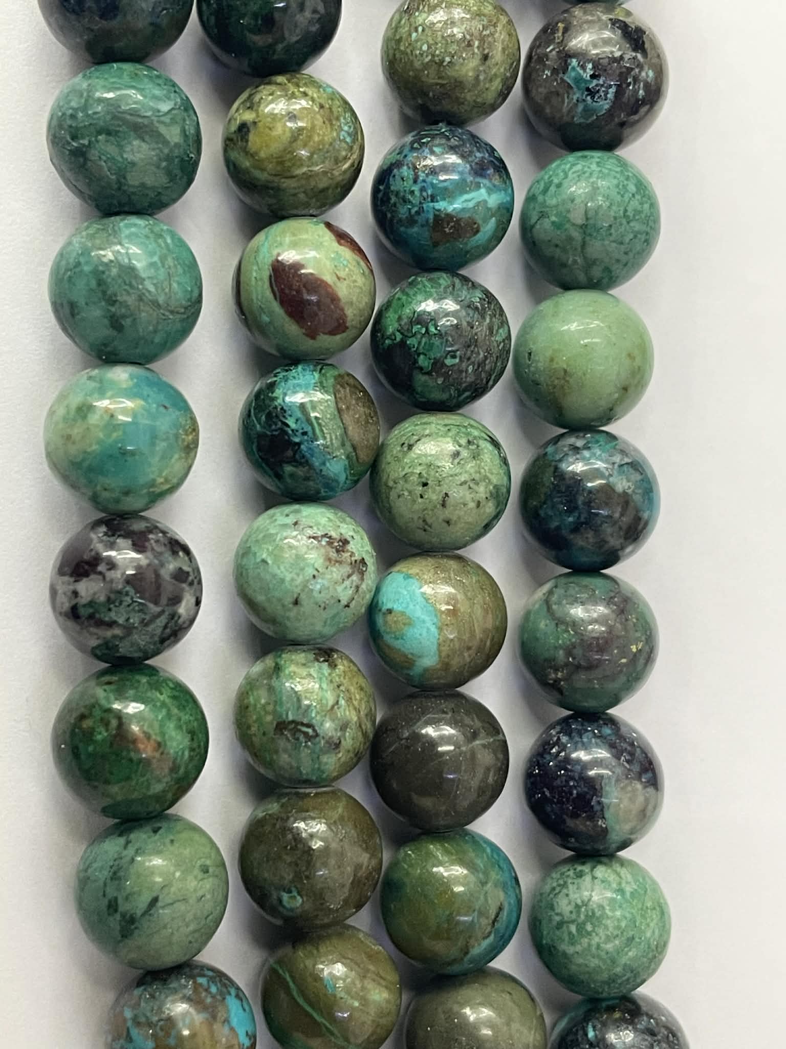 Chrysokoll Kugeln 8mm Strang AB