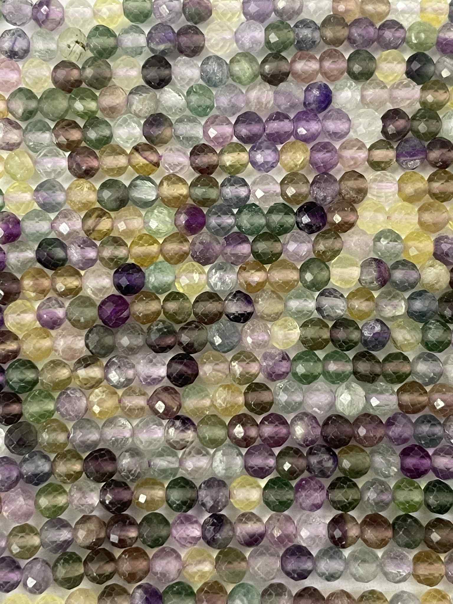 Fluorit 4mm facettiert Mix AKTION