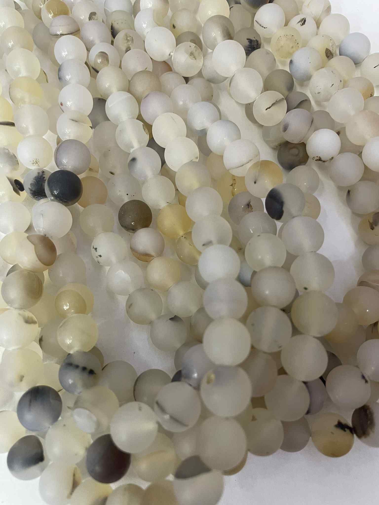 Fil de perles en agate de paix 12 mm – MAT