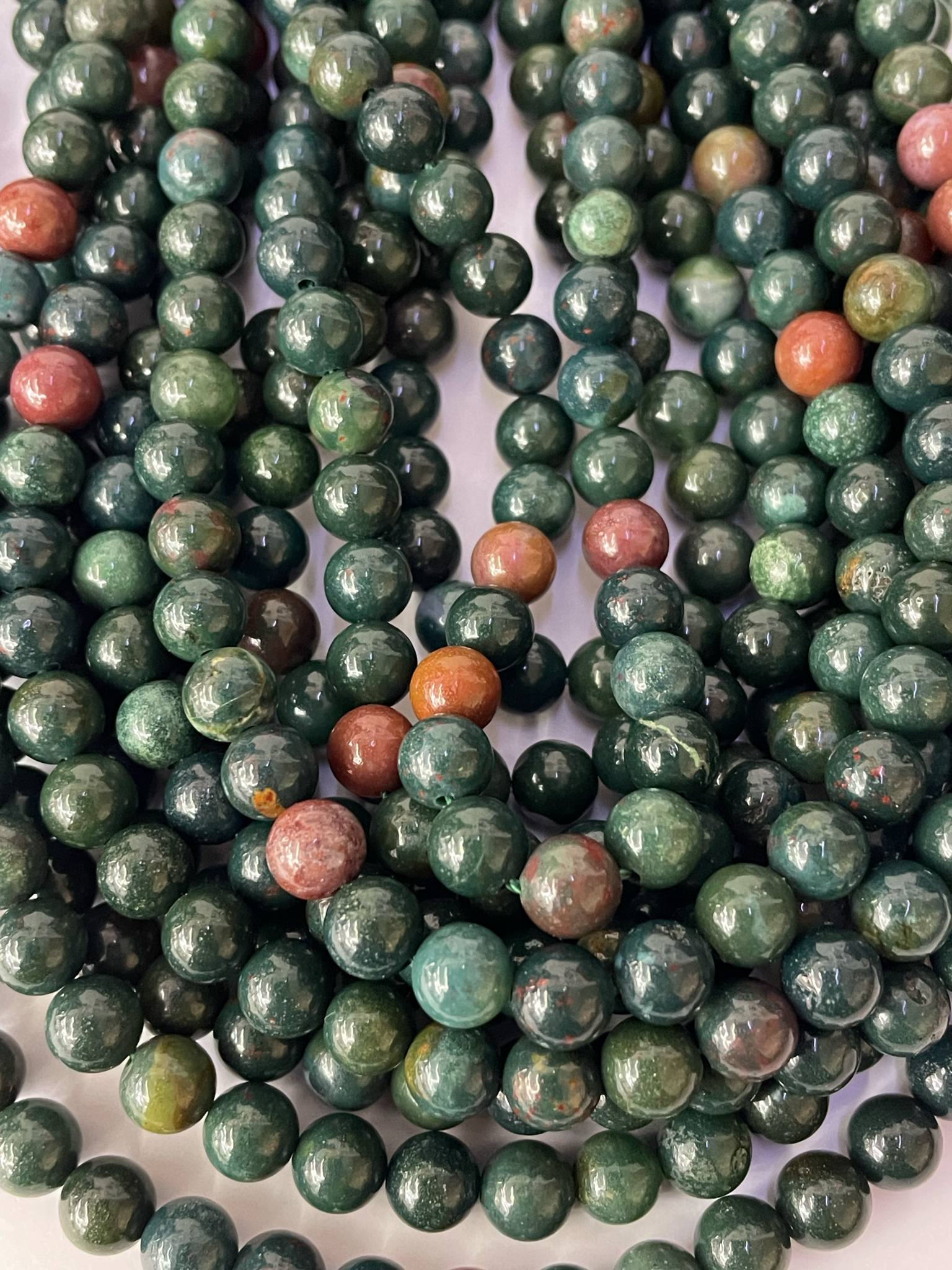 Fil de perles Héliotrope 6 mm