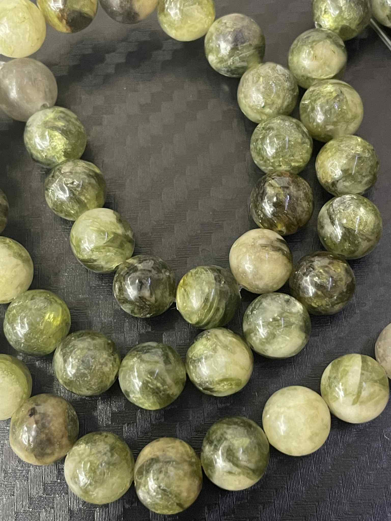 Lepidolith 8mm grün Strang selten