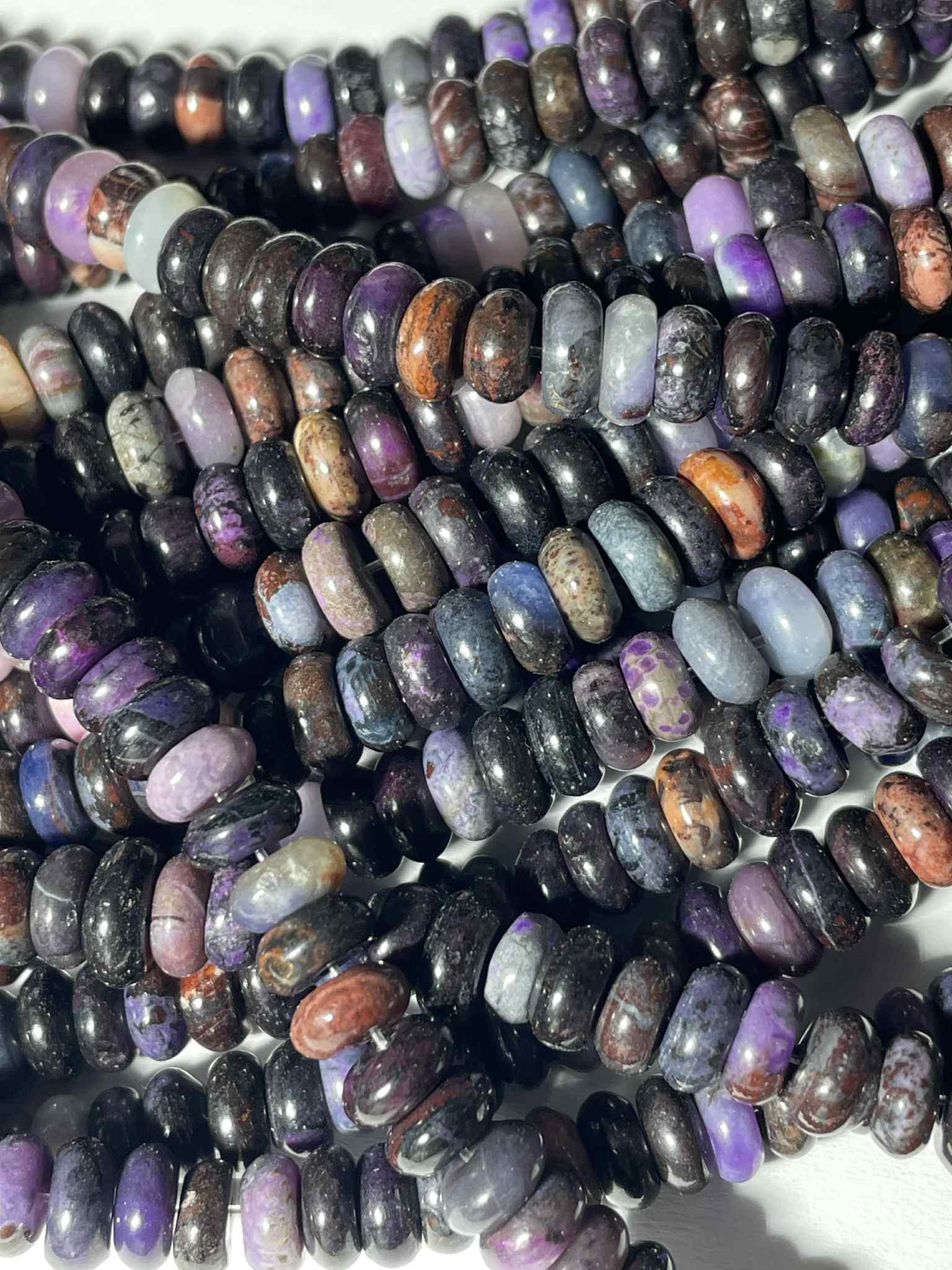 Sugilith Rondellen ca. 6mm Strang, alter Bestand