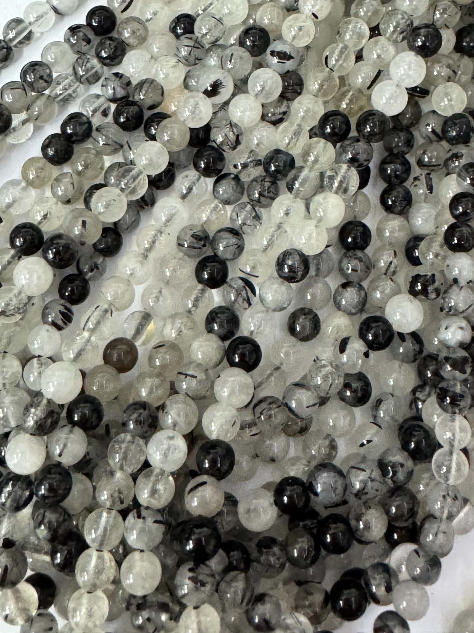 Quartz tourmaliné 4 mm