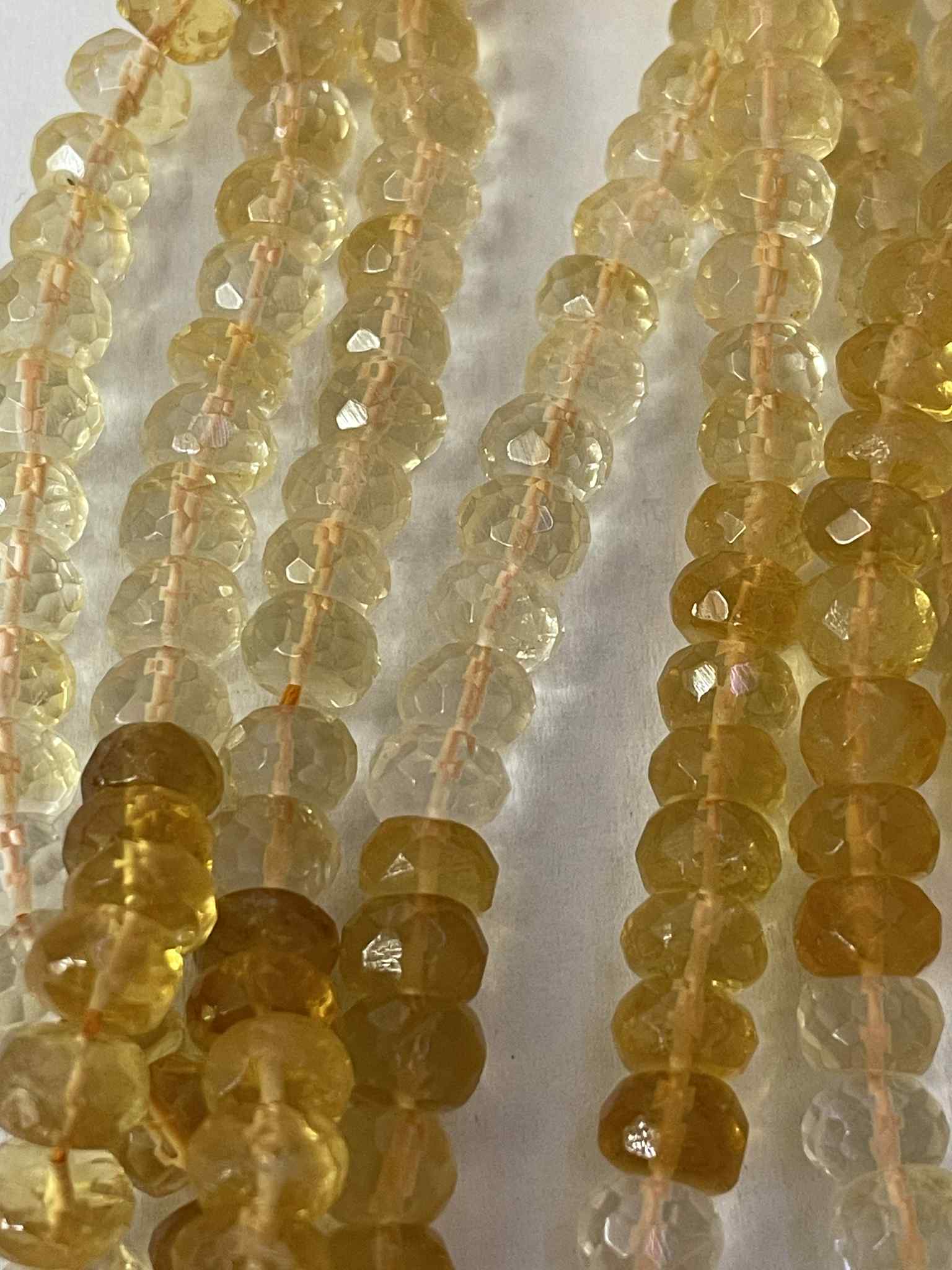 Citrine 6 mm facettée plate