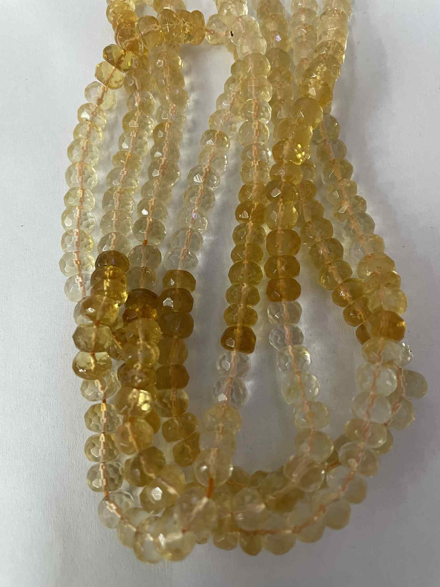 Citrine 6 mm facettée plate