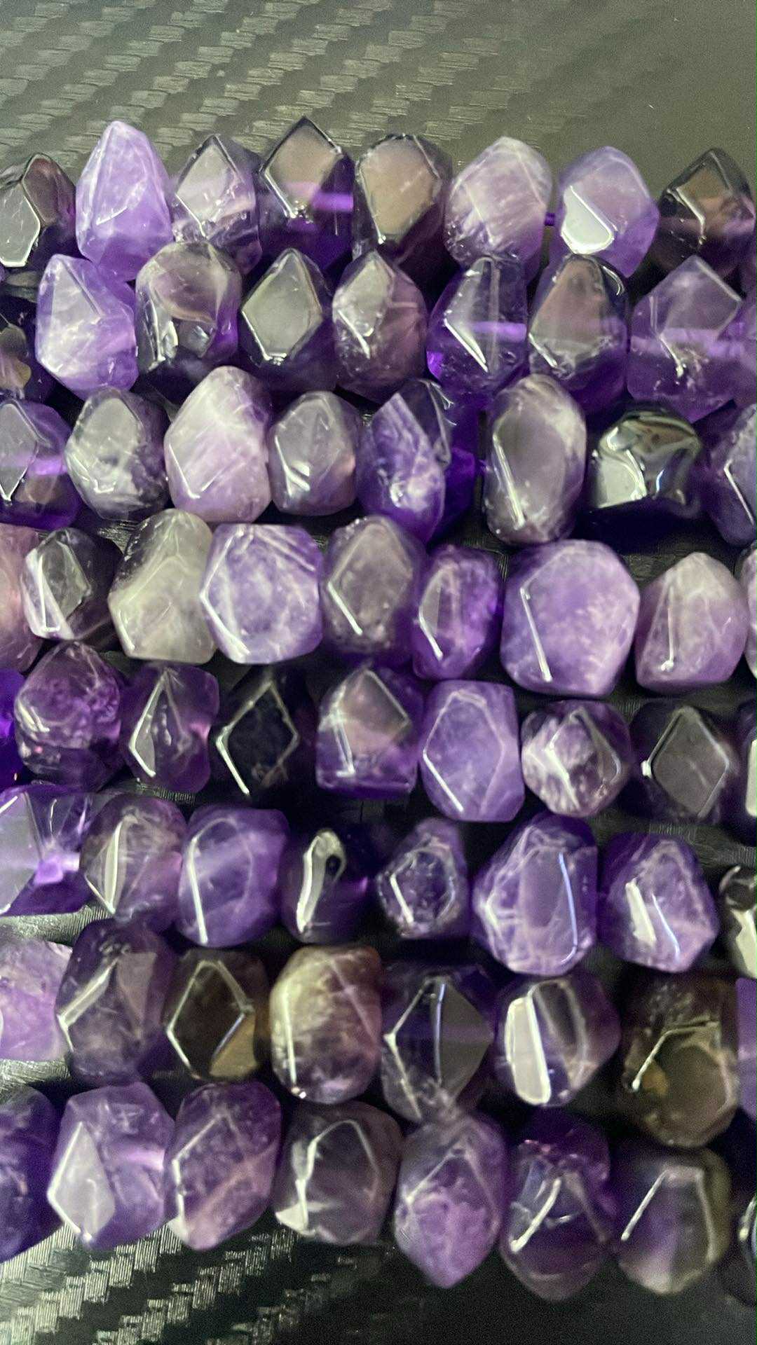 Amethyst Diamantschliff flach ca 11mm Testschliff