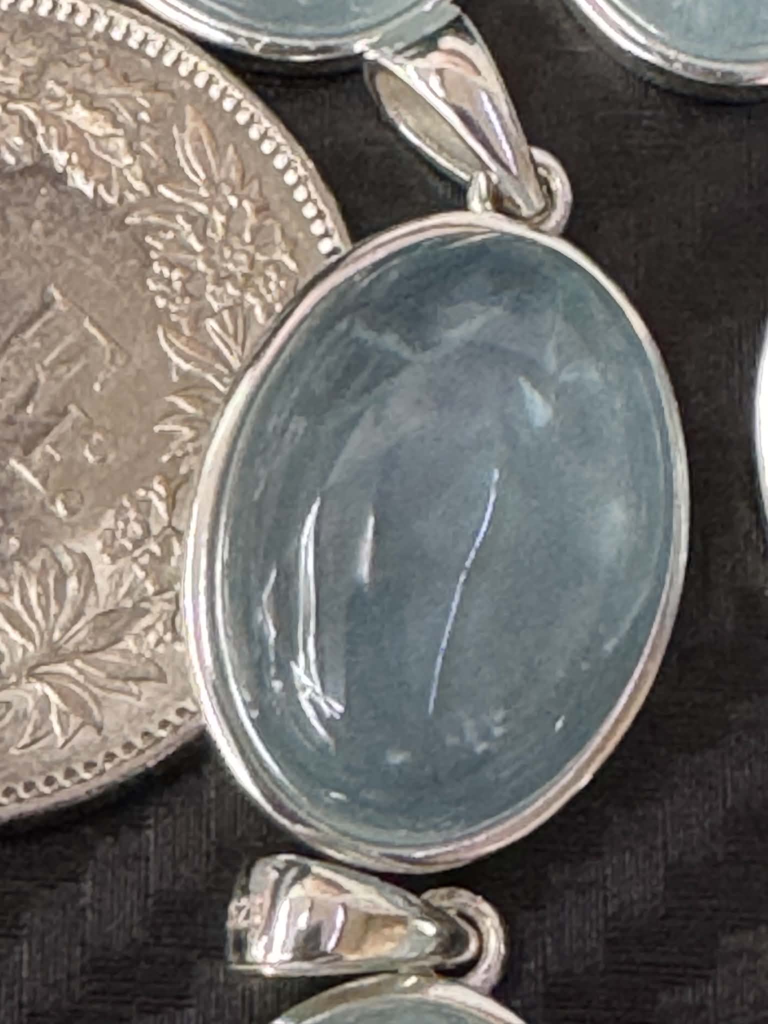 Aquamarin Anhänger 925er Silber