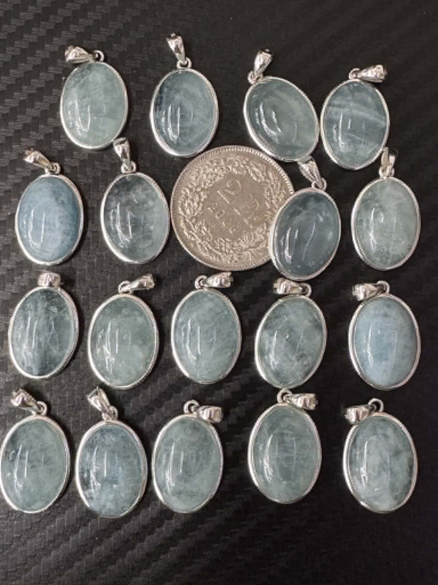 Aquamarin Anhänger 925er Silber