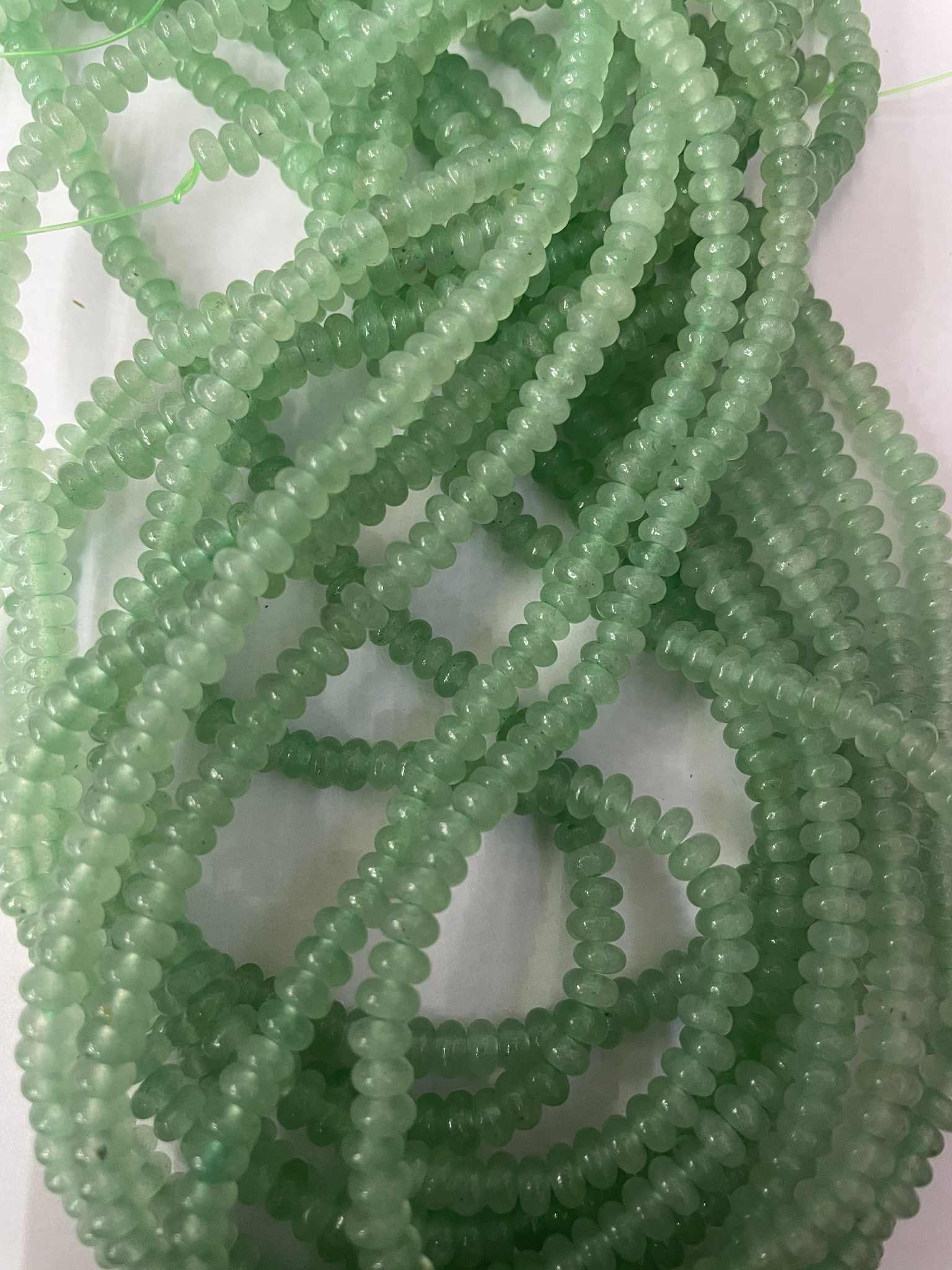 Aventurin Rondelle ca. 4mm Strang hell