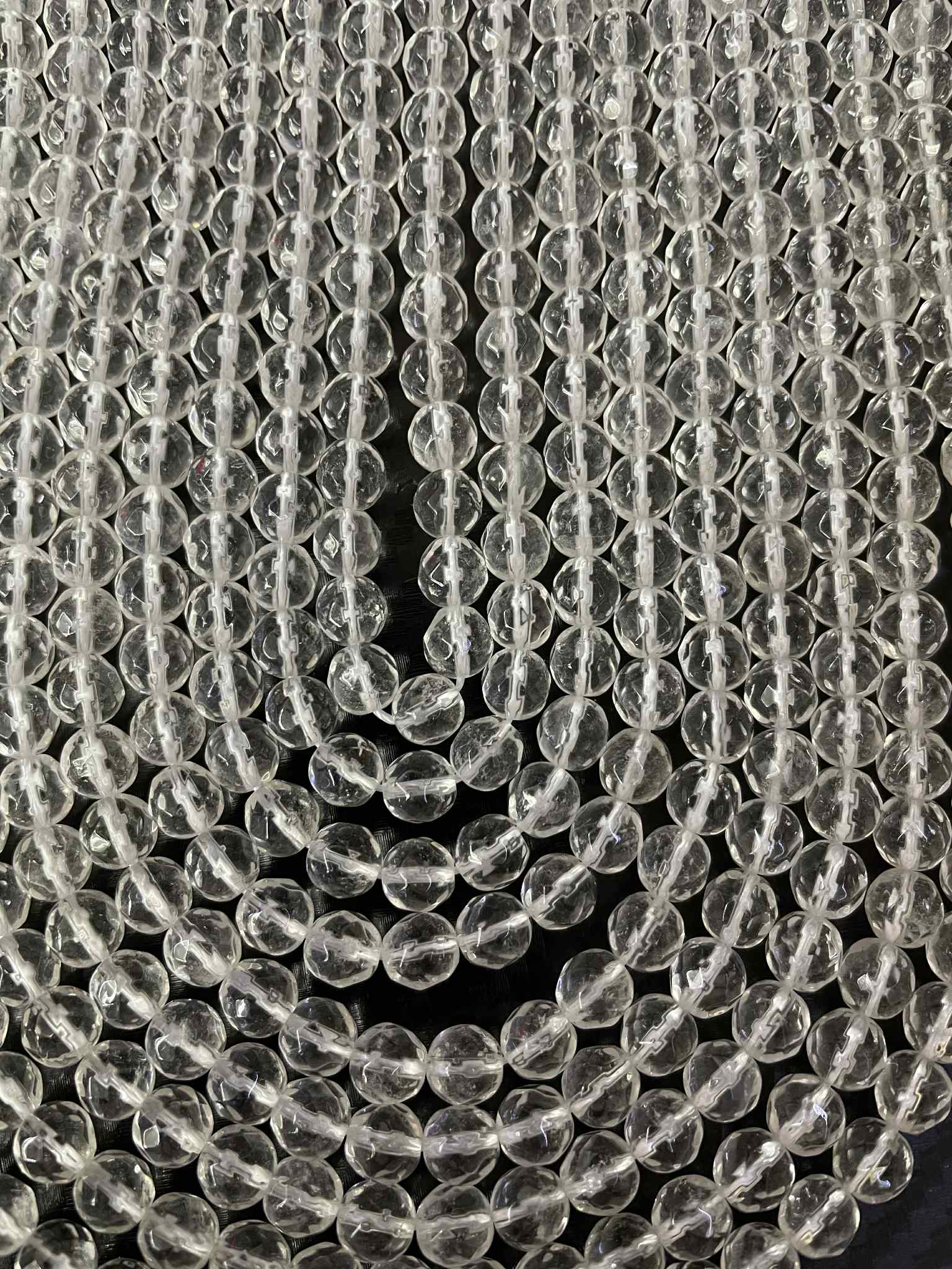 Bergkristall Kugeln ca 6mm facettiert Transparent