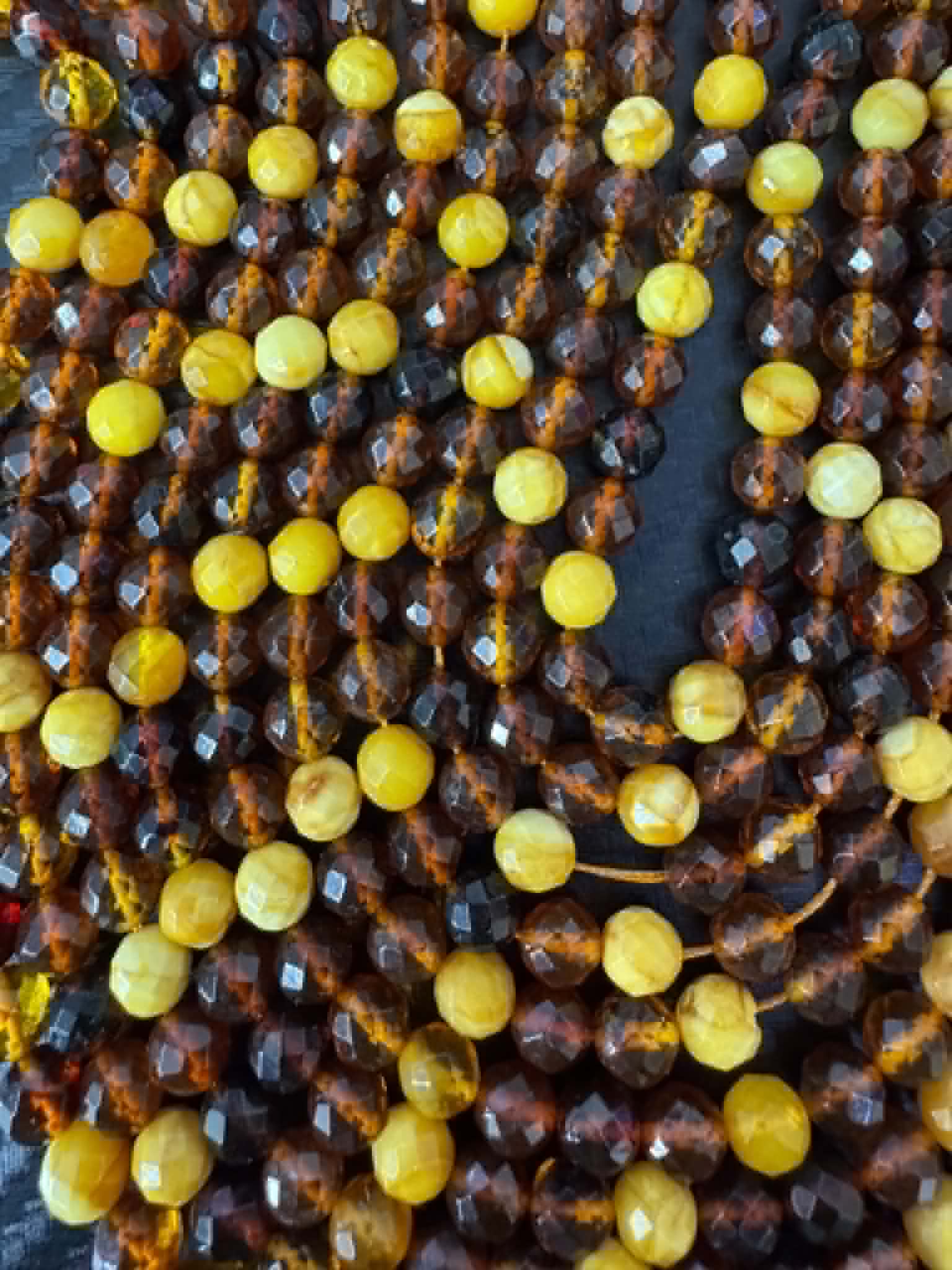 Bernstein Mix ca 6mm facettiert