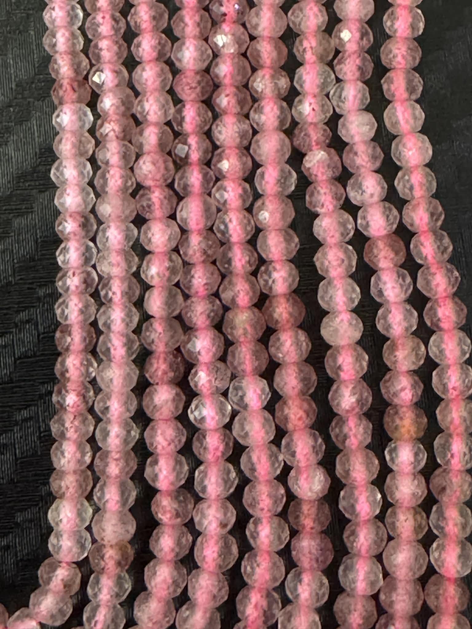 Erdebeerquarz Rondelle ca 3mm