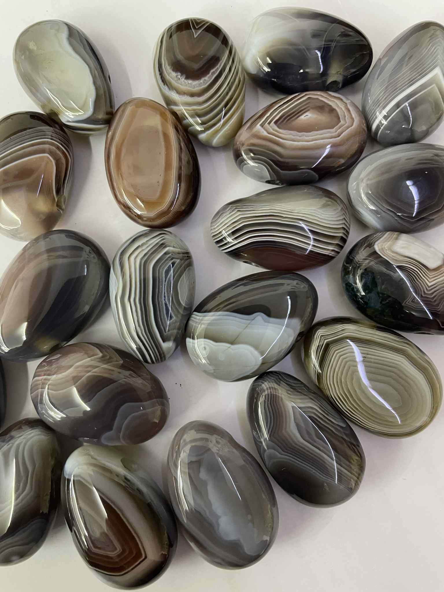 Botswana Agate polie percée