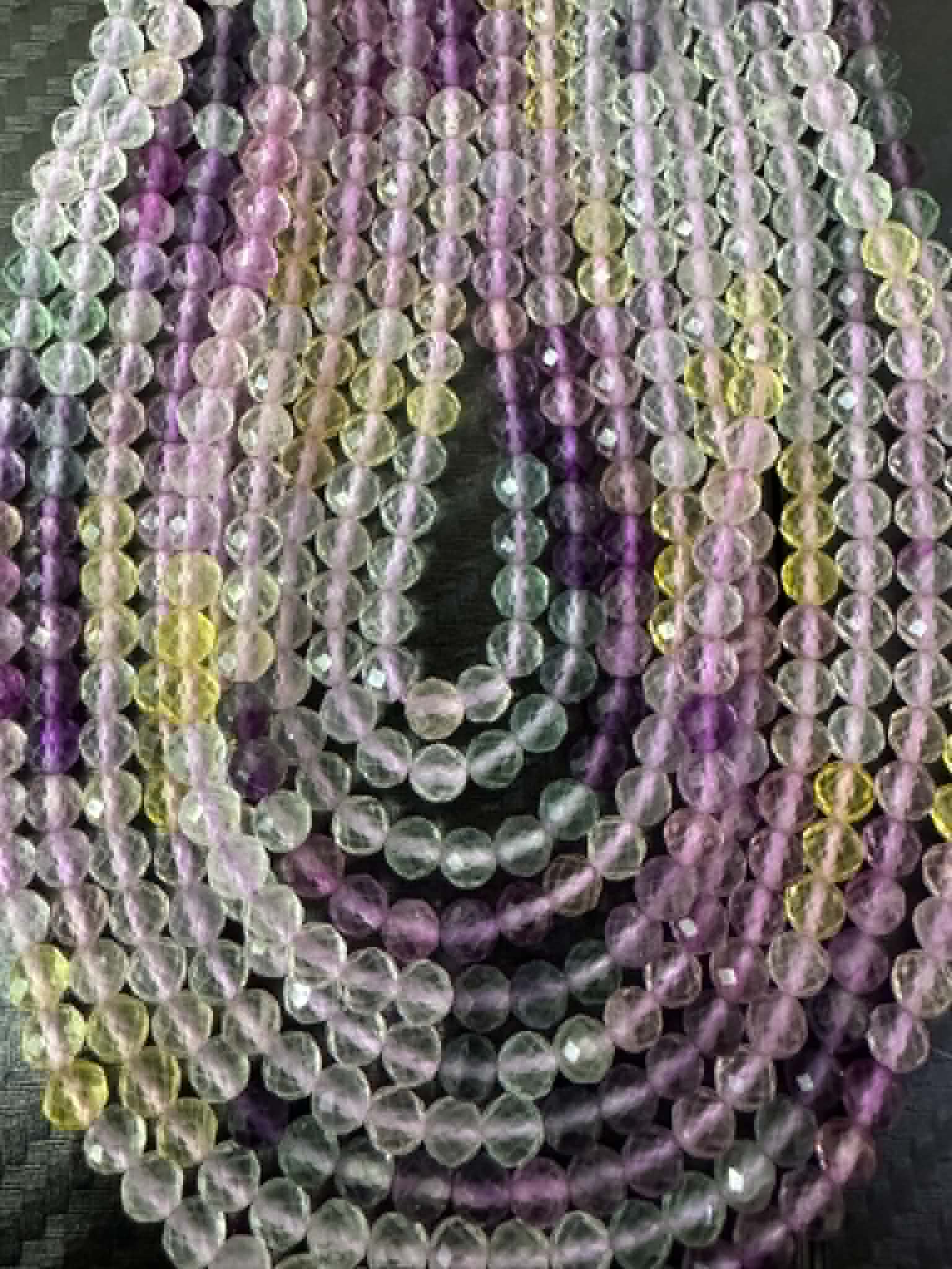 Fluorit ca 4mm facettiert Mix A
