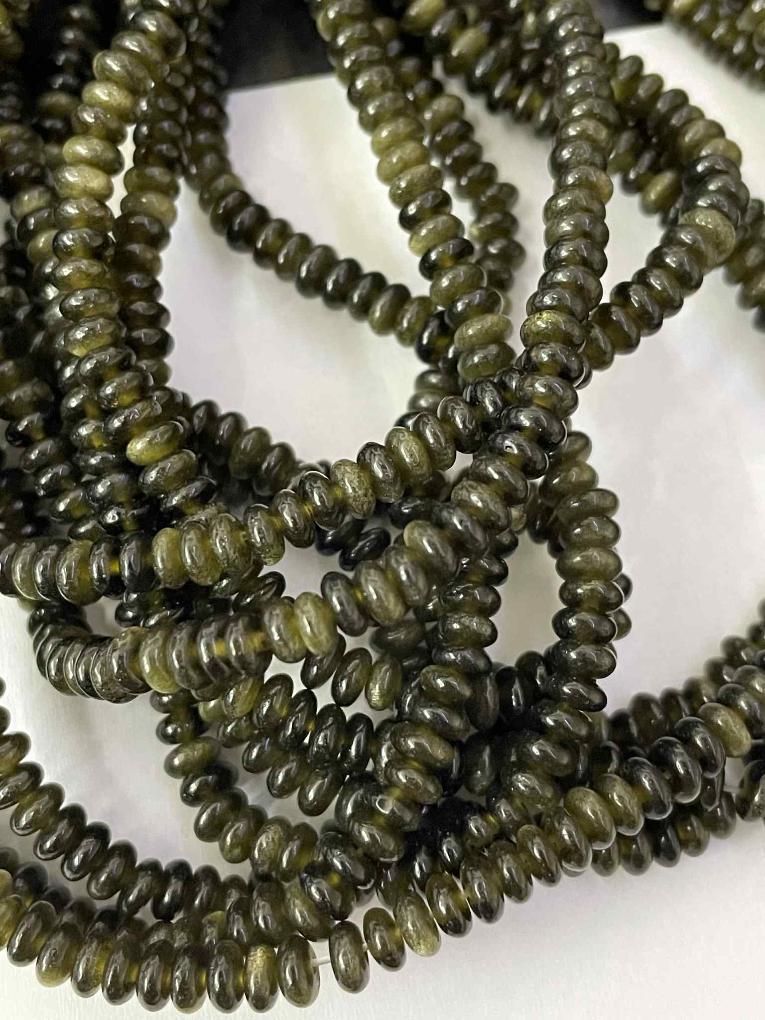 Goldobsidian 4mm Rondelle